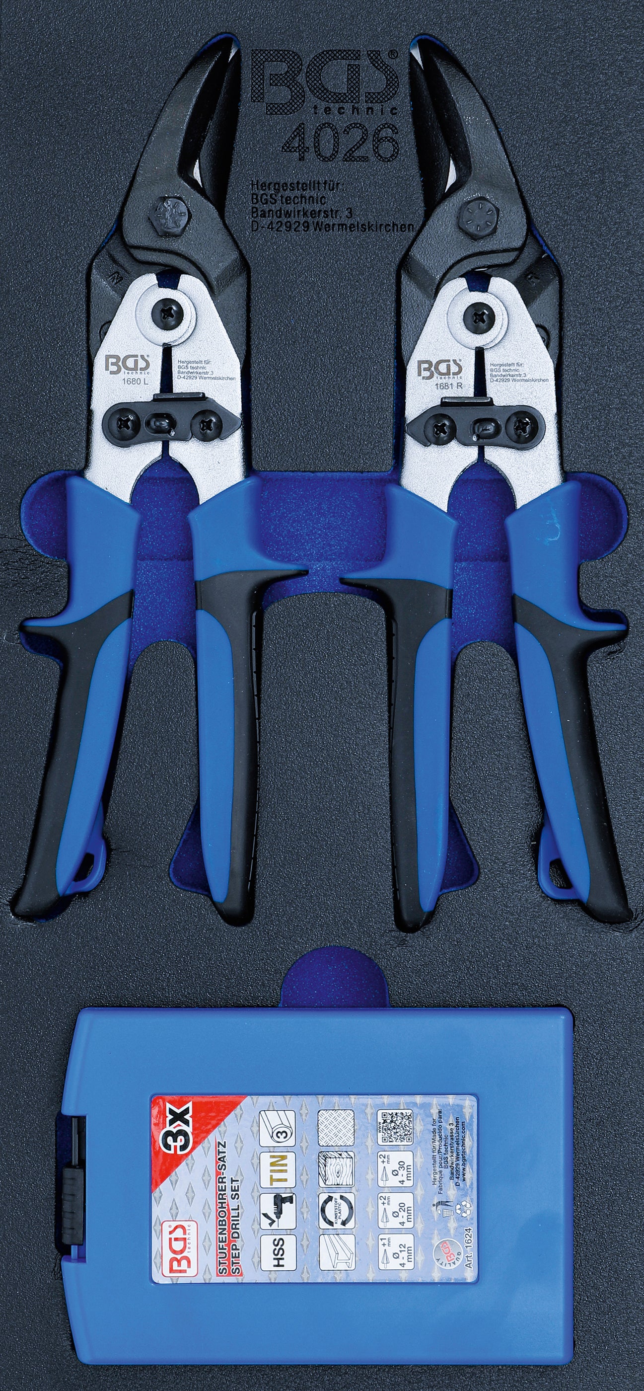 Værkstedsvognsindsats 1/3: Pladesaks, Trinboremaskine | 5 stk.