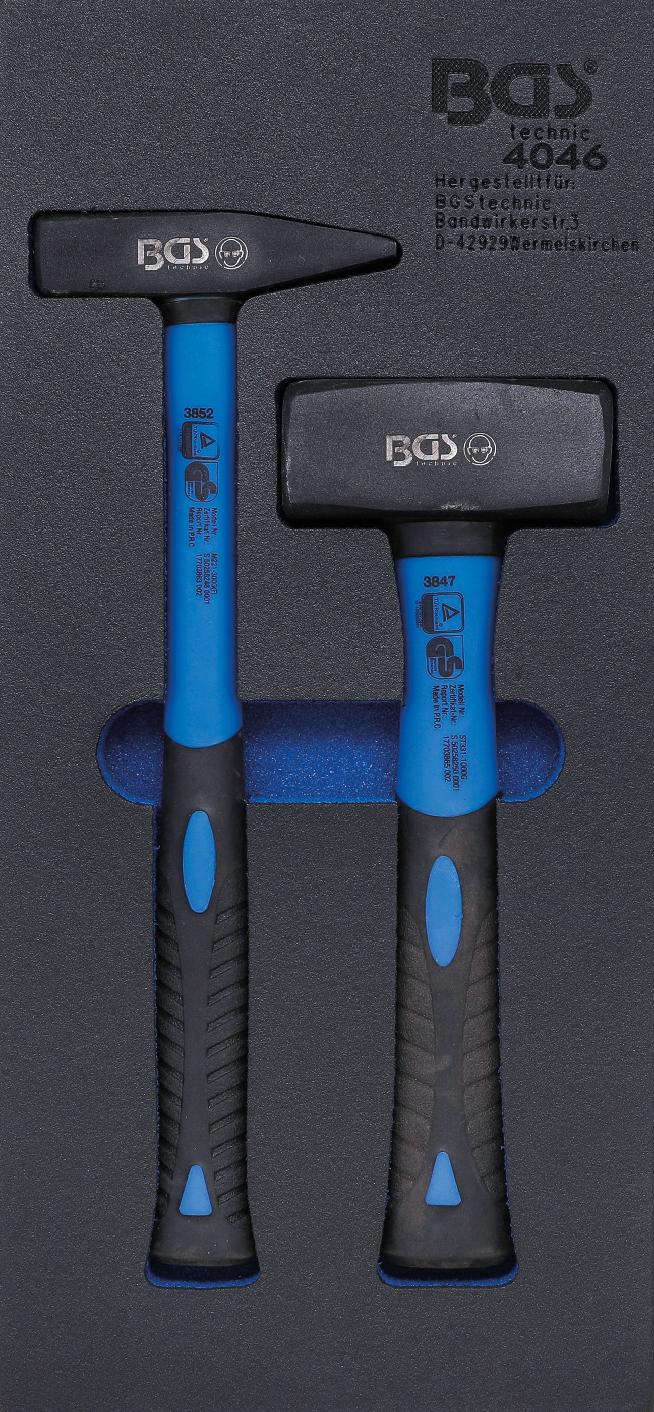 Værkstedsvognsindsats 1/3: Slædehammer og pladehammersæt | 2 dele