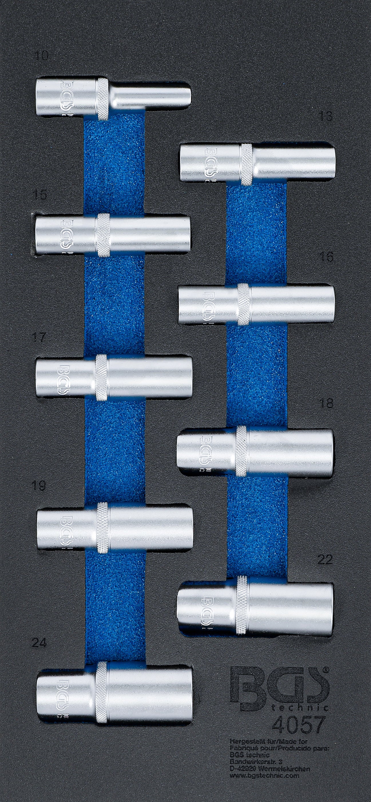 Værkstedsvognsindsats 1/3: Toppe sekskant | dyb | 9 dele
