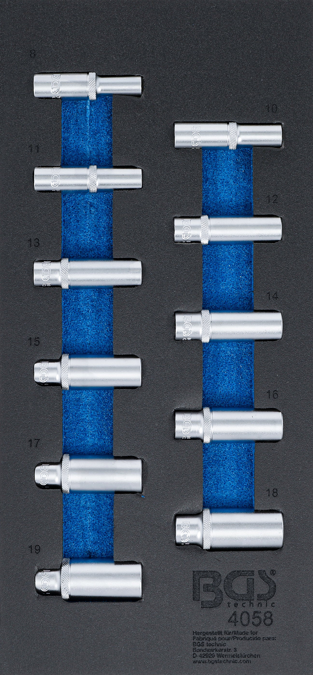 Værkstedsvognsindsats 1/3: Toppe Sekskant | Sekskant | dyb | 11 dele