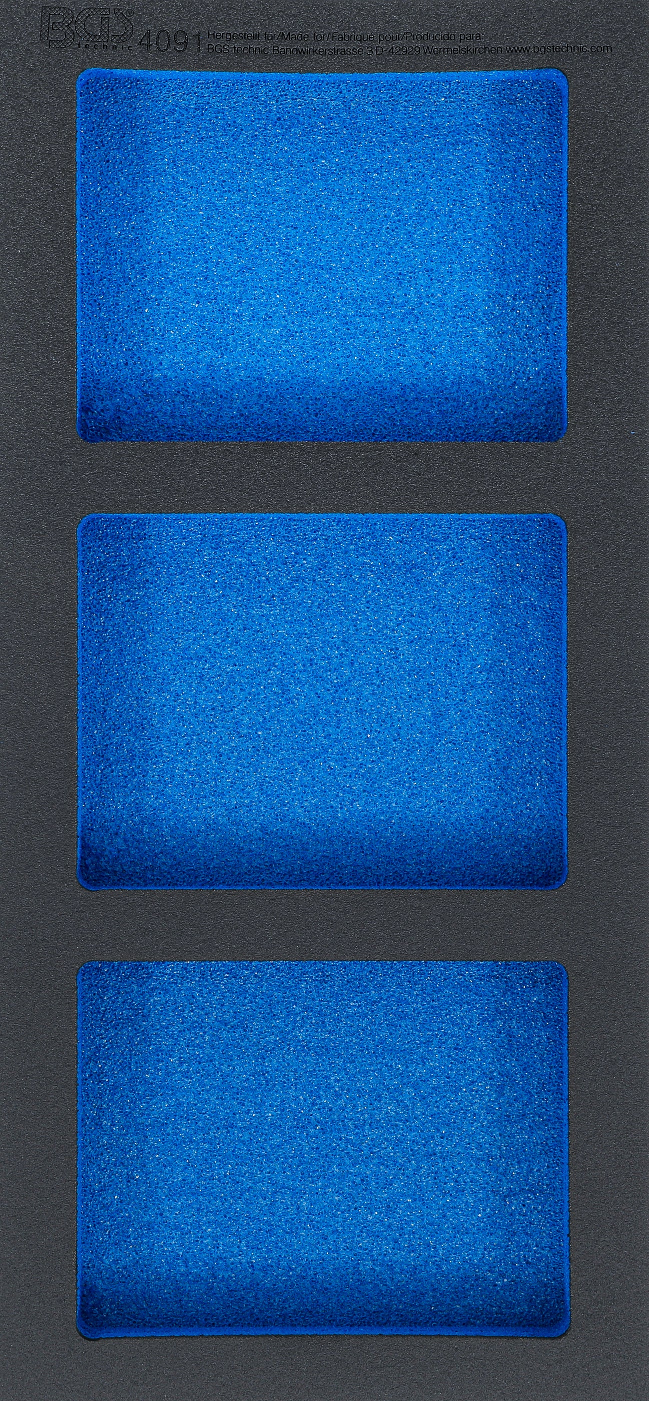 Værkstedsvognsindsats 1/3, tom: 3 opbevaringsrum | 408 x 189 x 32 mm