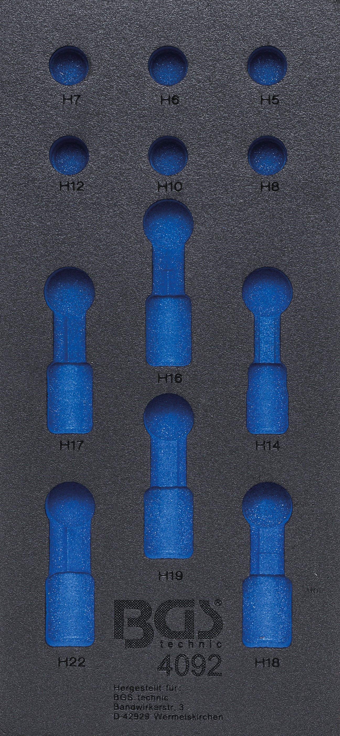 Værkstedsvognsindsats 1/3 | tom | til BGS 4092