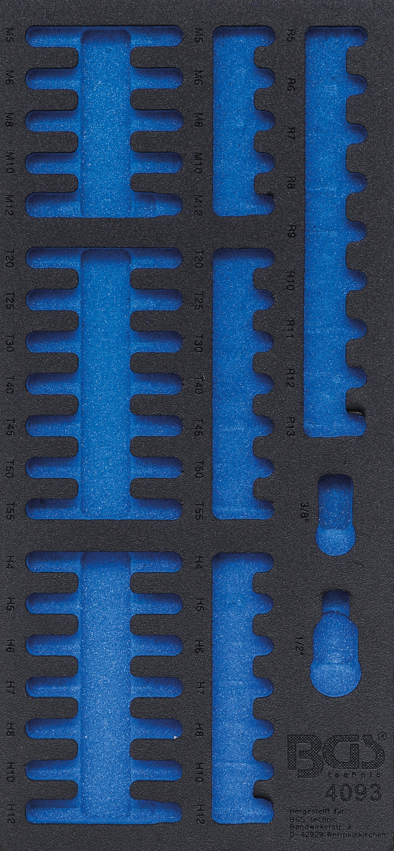 Værkstedsvognsindsats 1/3 | tom | til BGS 4093