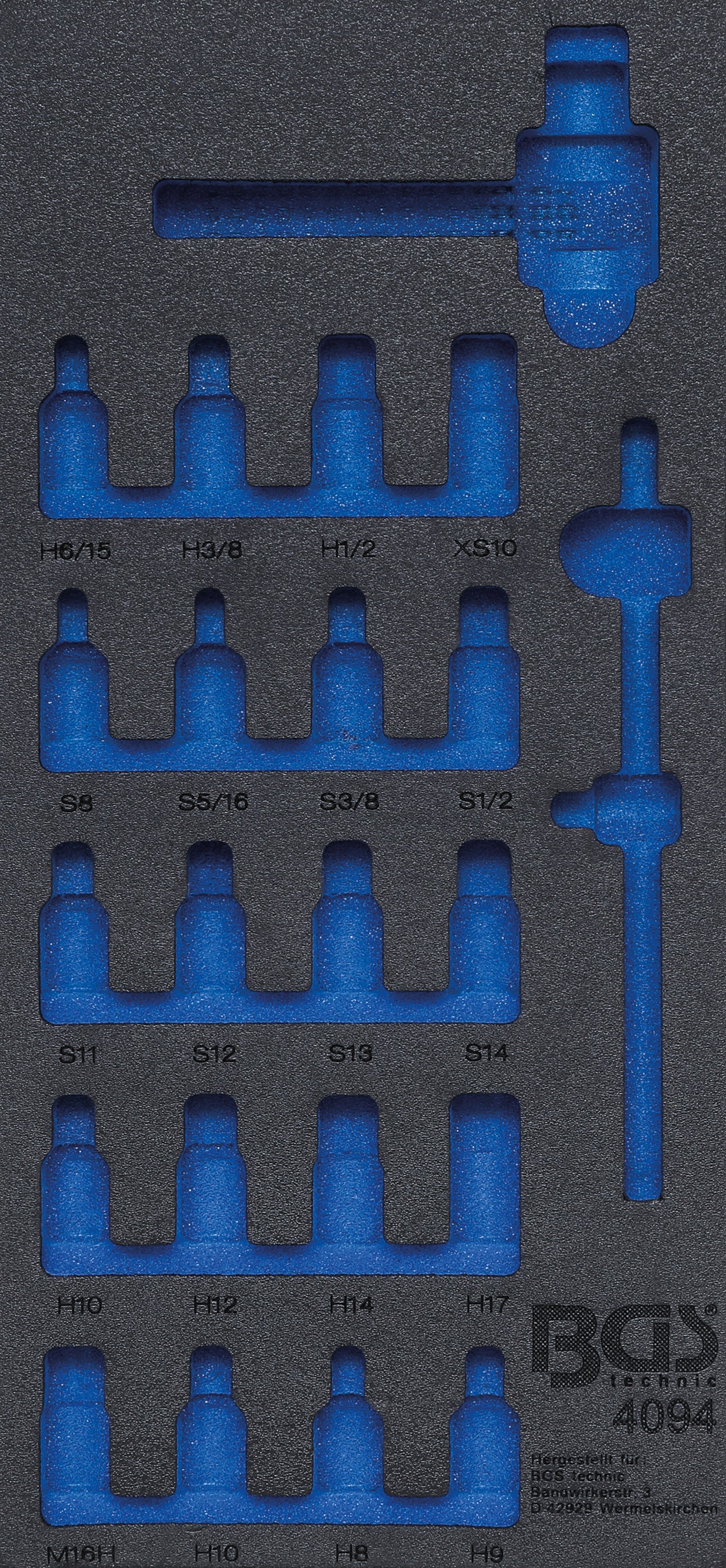 Værkstedsvognsindsats 1/3 | tom | til BGS 4094