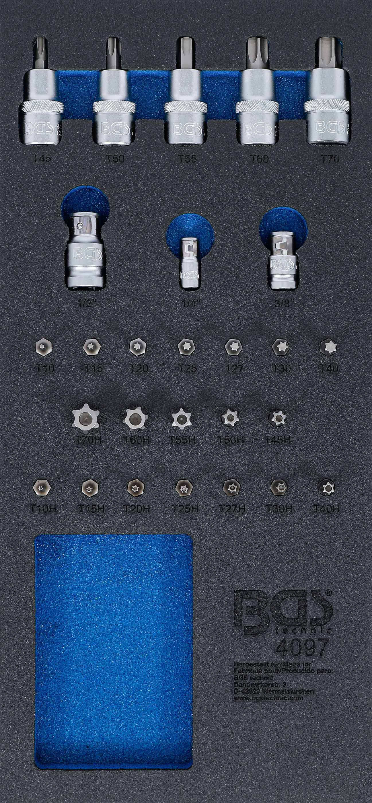 Værkstedsvognsindsats 1/3: Bit og bitindsatssortiment | 27 dele