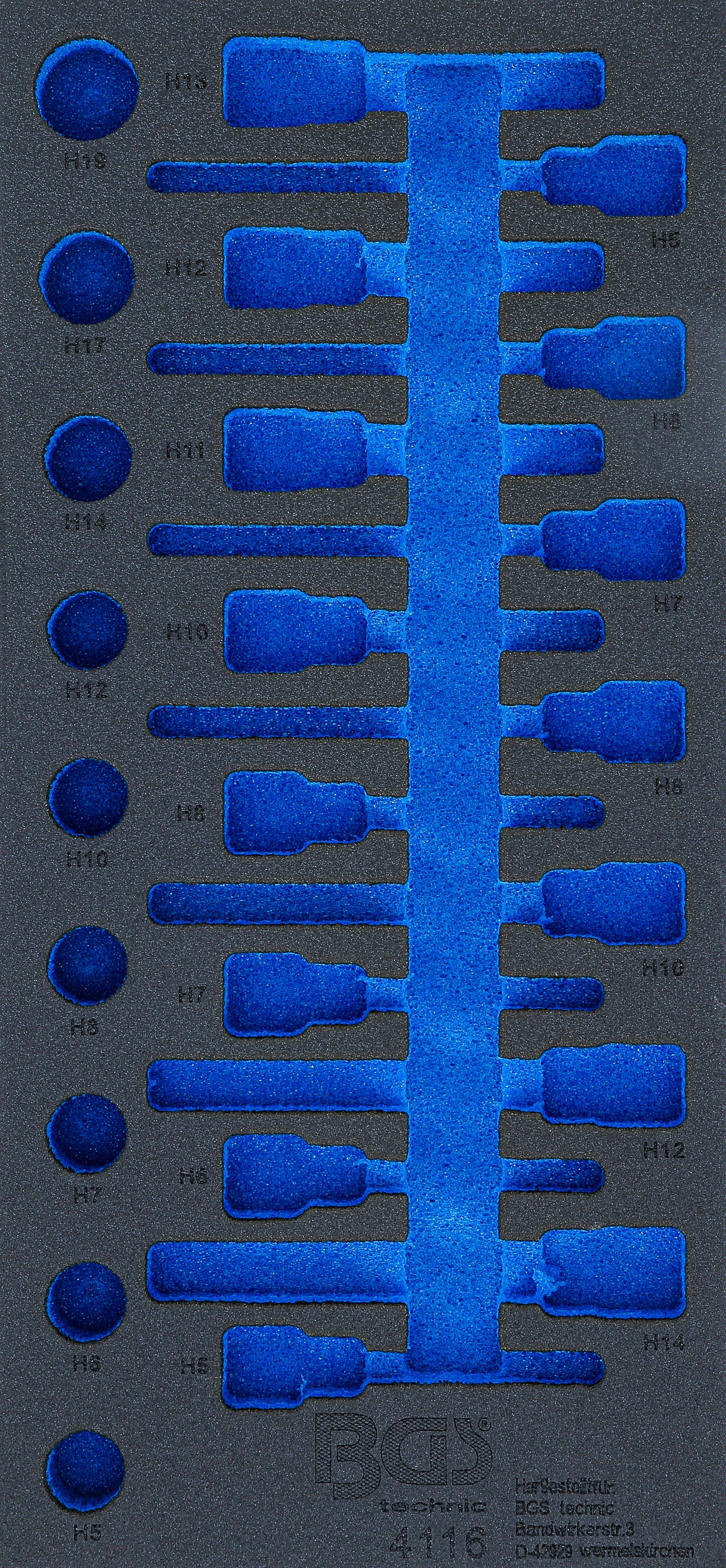 Værkstedsvognsindsats 1/3 | tom | til BGS 4116