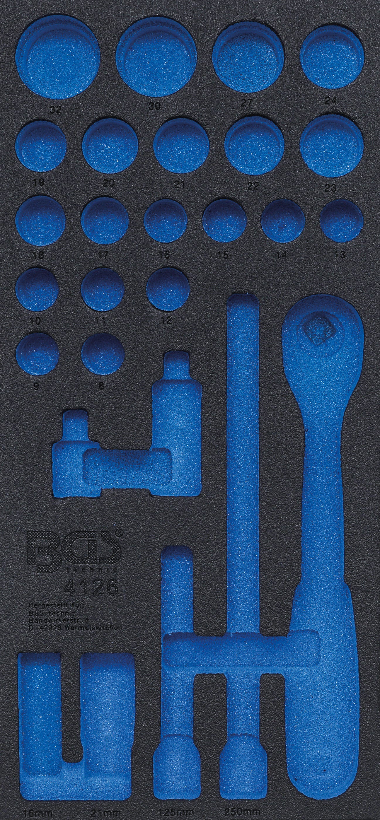 Værkstedsvognsindsats 1/3 | tom | til BGS 4126