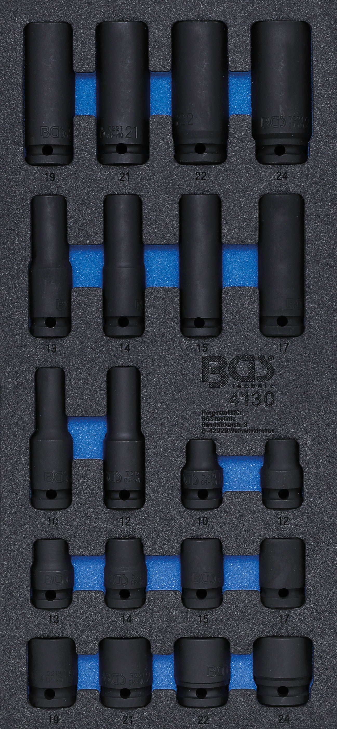 Værkstedsvognsindsats 1/3: Krafttoppe sekskant | 20 stk.