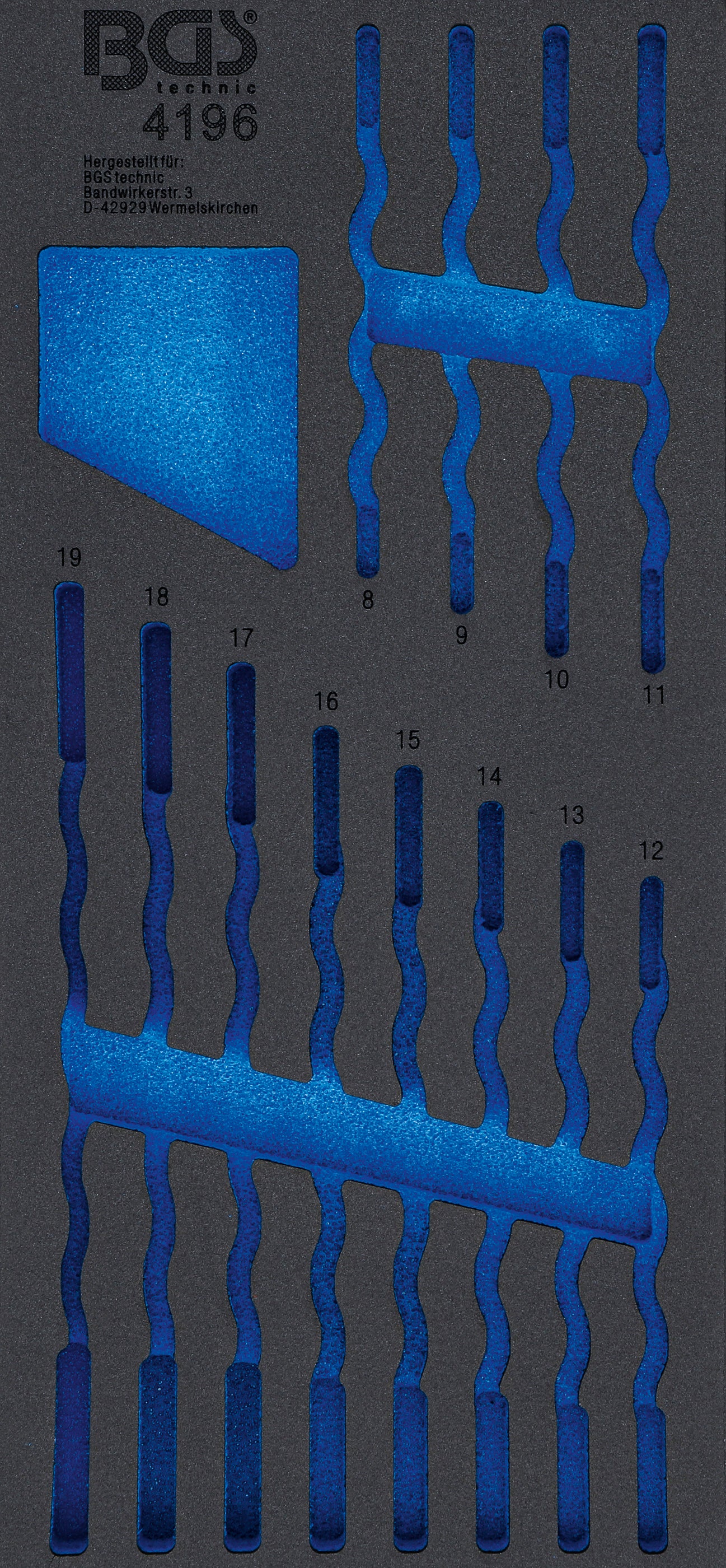 Værkstedsvognsindsats 1/3 | tom | til BGS 4196