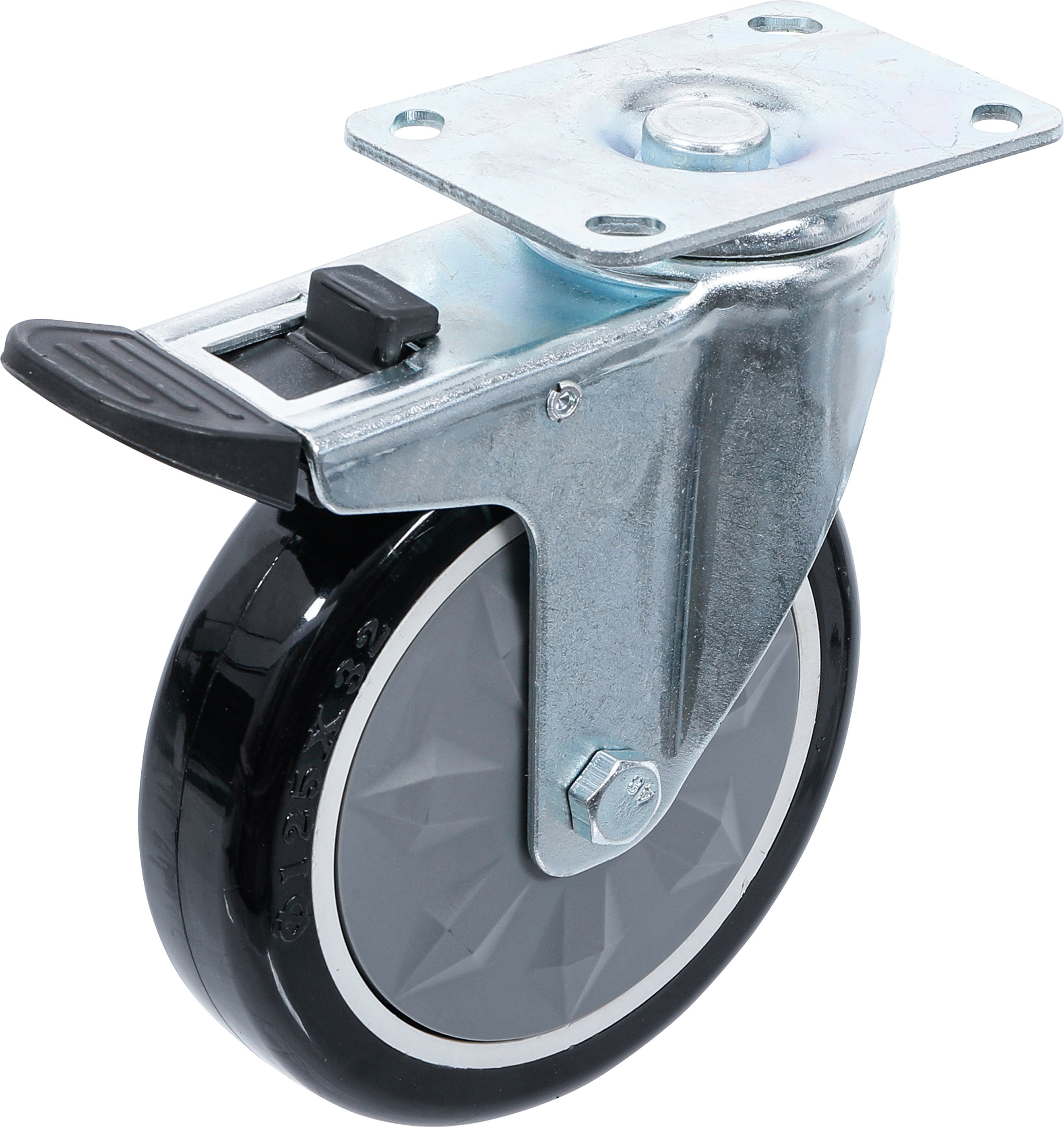 Styrerulle | Med monteringsplade og bremse | til BGS 4235, 6070