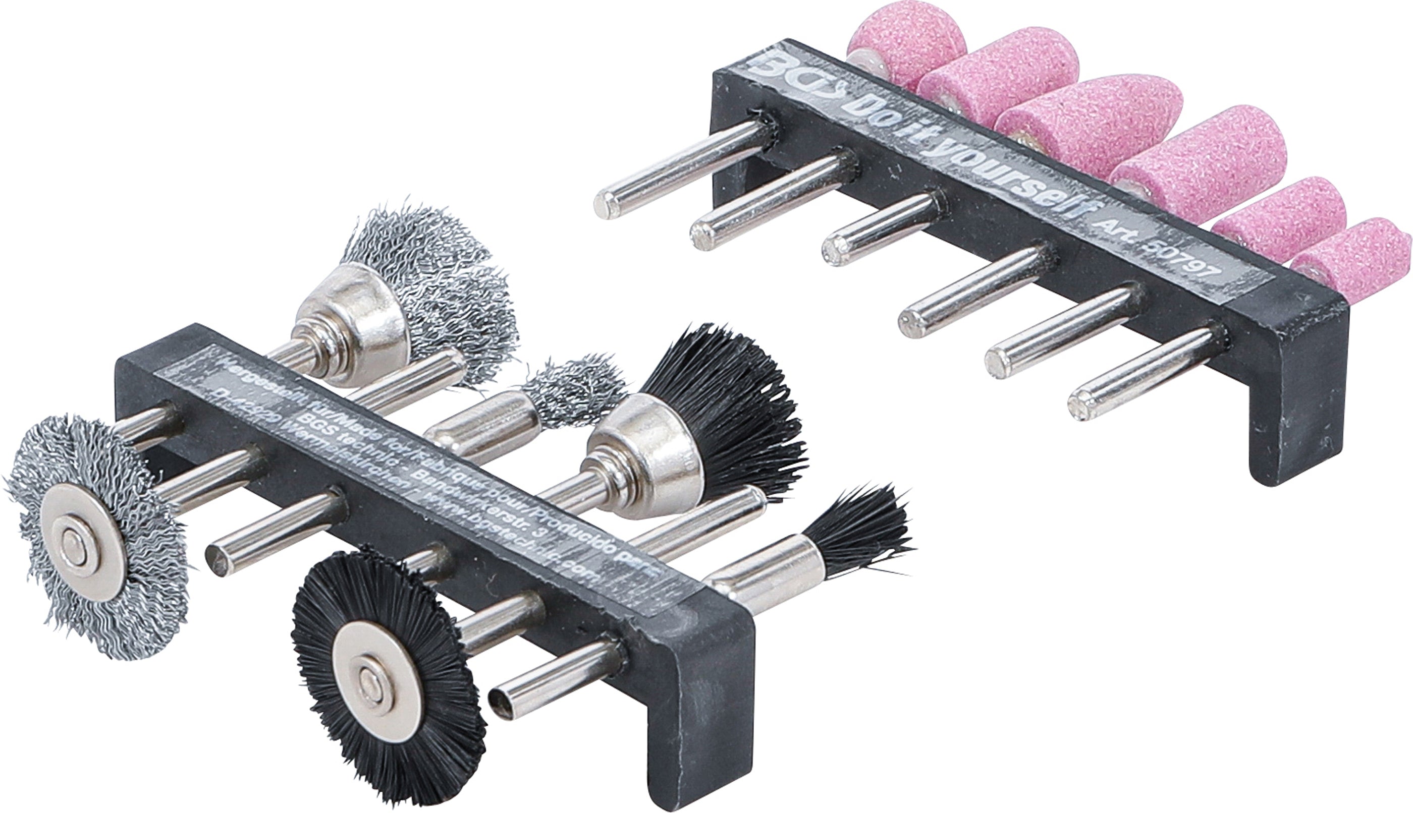 Slibeskiver og stål-/plastbørstesæt | 12 dele
