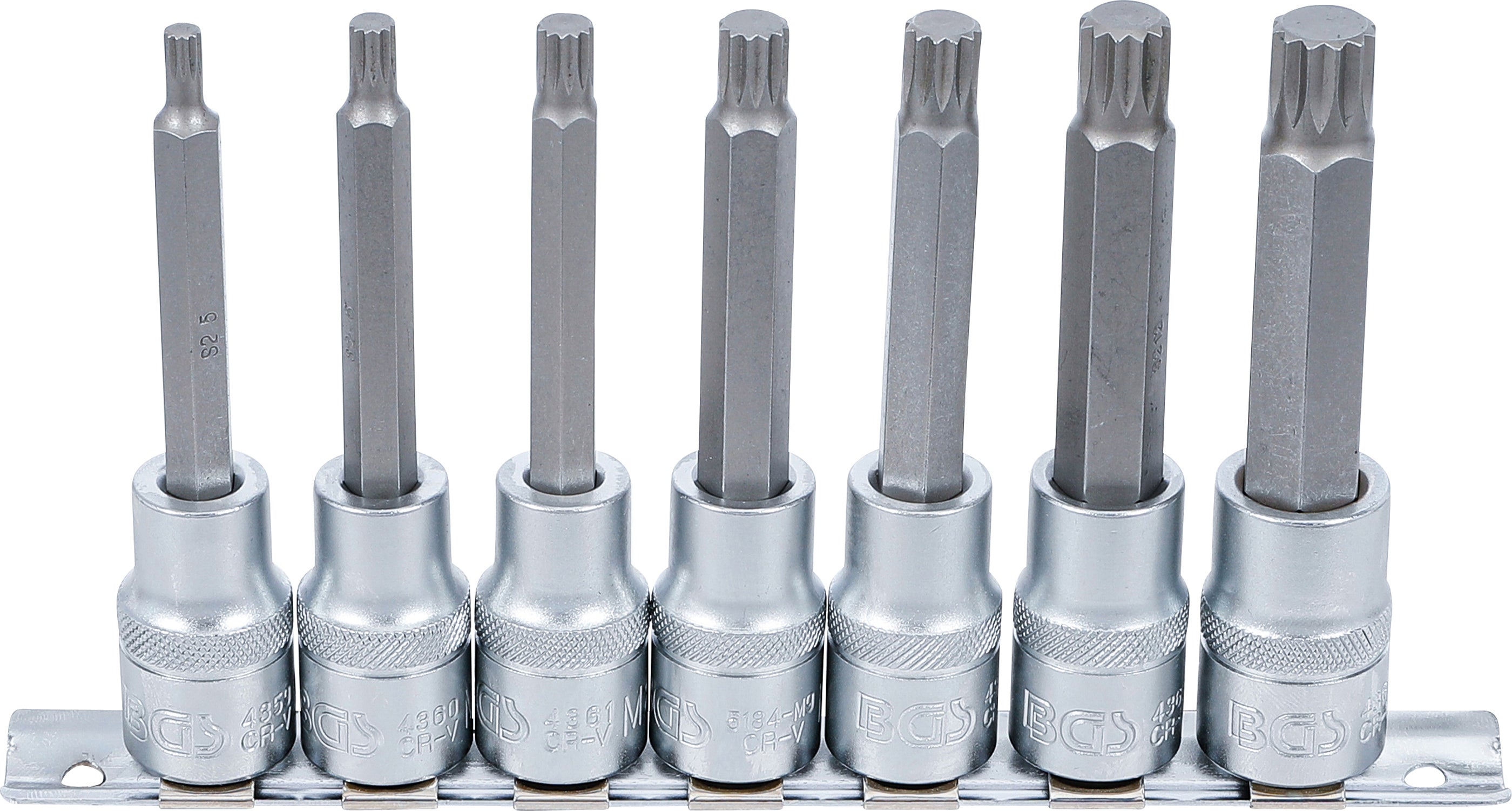 Bit-indsatssæt | 12,5 mm (1/2") | Indvendig flertand (til XZN) M5 - M14 | 7 dele