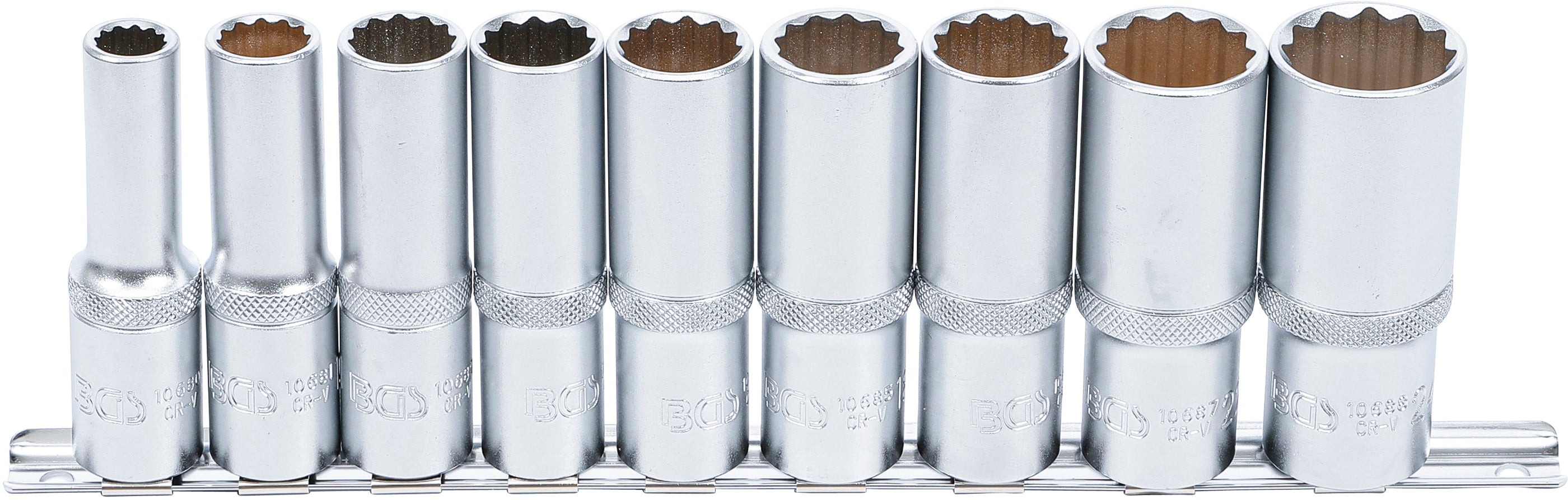 Topnøglesæt Unbrako, dyb | 12,5 mm (1/2") | 10 - 24 mm | 9 dele