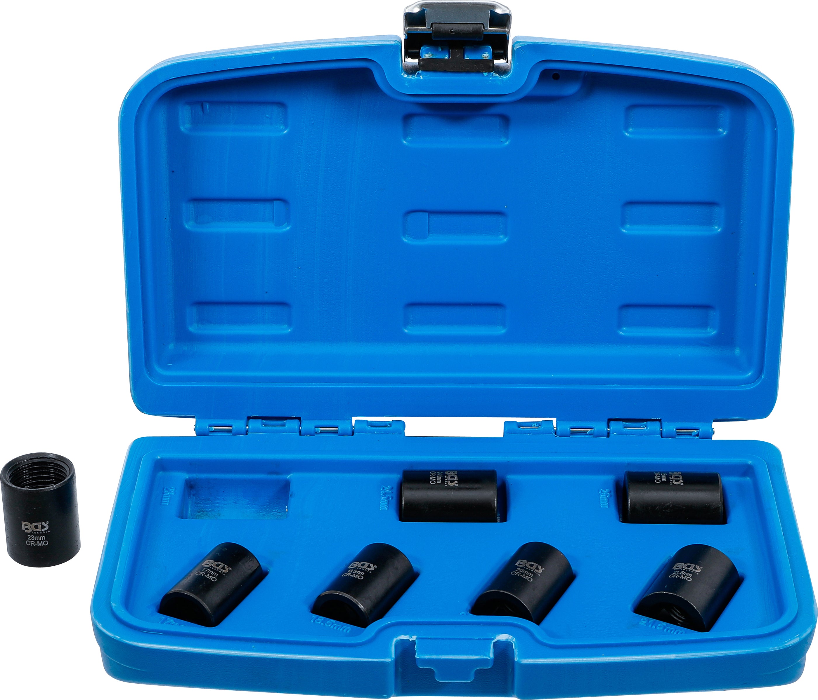 Spiralprofil-Hylsnyckel-sats / Skruvutdragare | 17 - 26 mm | 7 delar