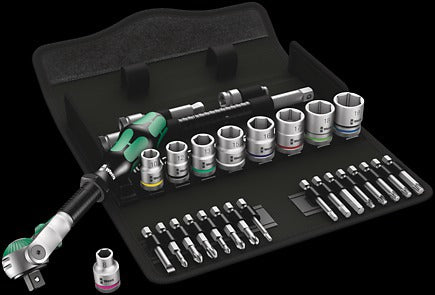 WERA  8100 SB 6 Zyklop Speed Ratchet Set, 3/8" drive, metric