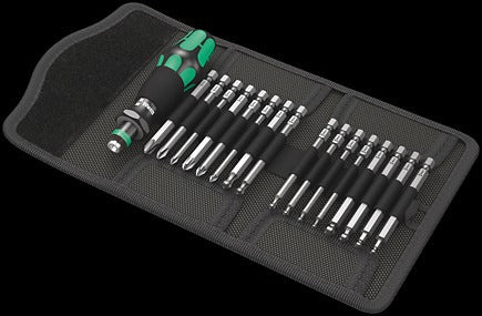 WERA Kraftform Kompakt 60 KK Pouch with 89 mm bits 816 R 1 x 1/4"x119;851/4 Z PH 1 x PH 1x89; 1 x PH