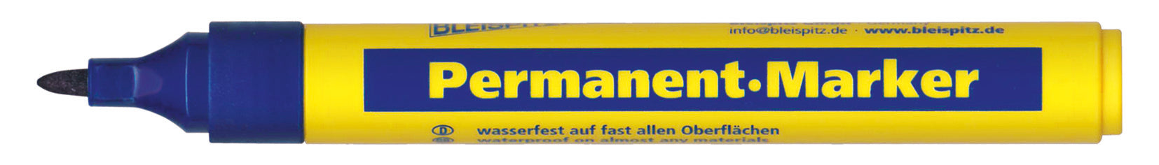 BLEISPITZ Permanet-Marker Rund spids Blå 10 stk.