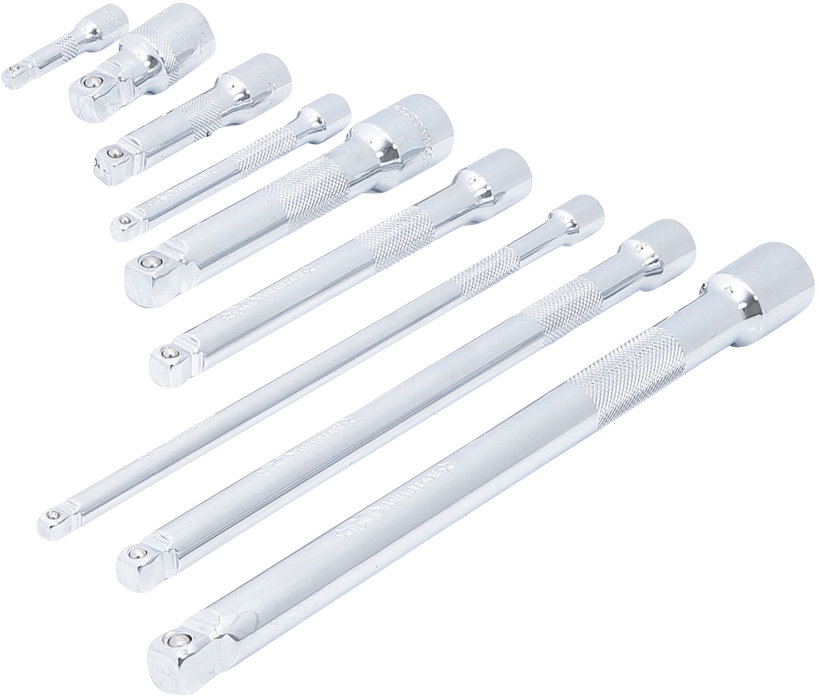 Spidsforlængersæt | 6,3 mm (1/4"), 10 mm (3/8") / 12,5 mm (1/2") | 9 dele