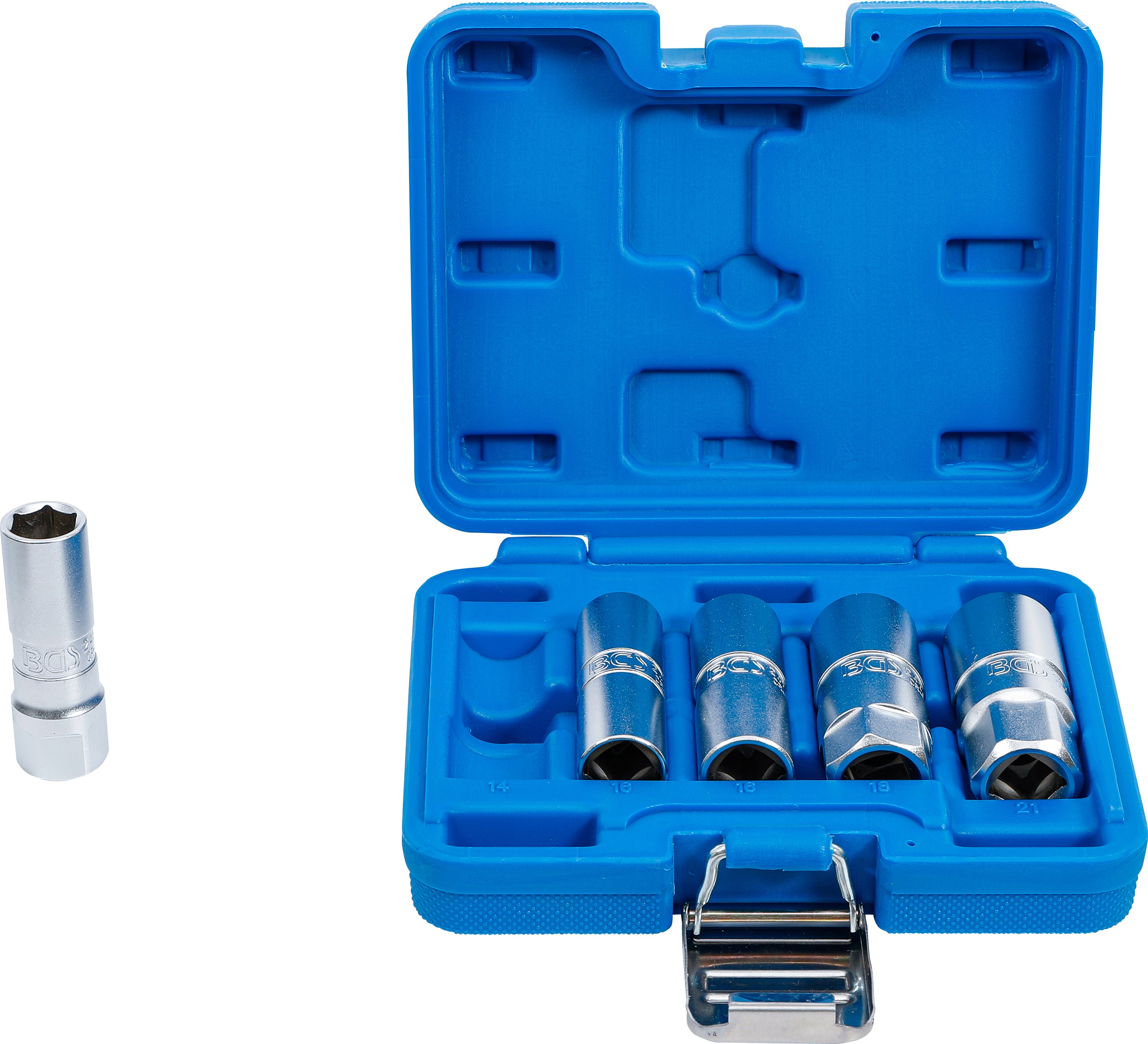 Tændrørstopnøglesæt sekskant | Indvendig firkant 12,5 mm (1/2") | 14 - 21 mm | 5 dele