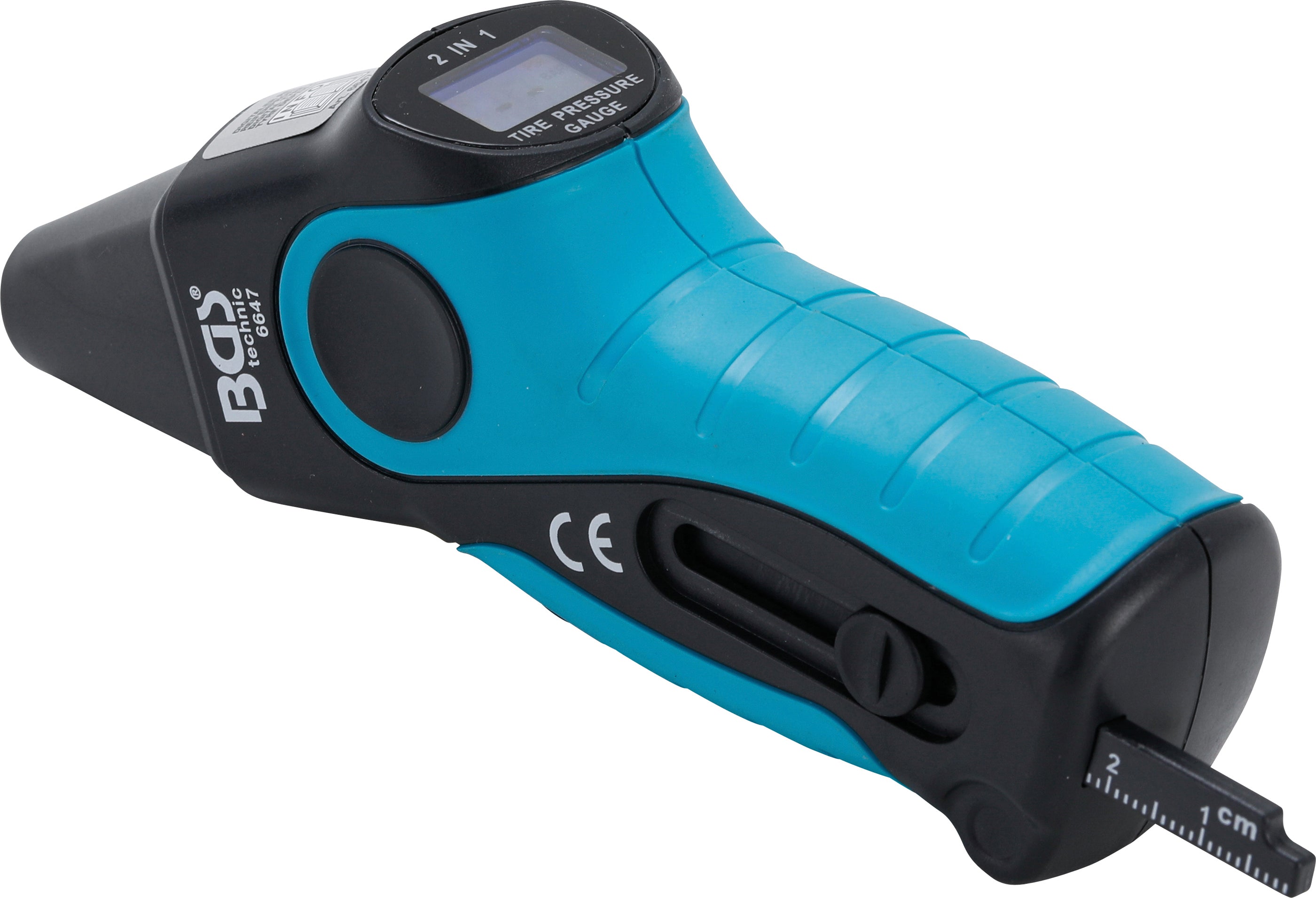 Digital dæktryksmåler og dækprofilkaliber | "2-I-1"