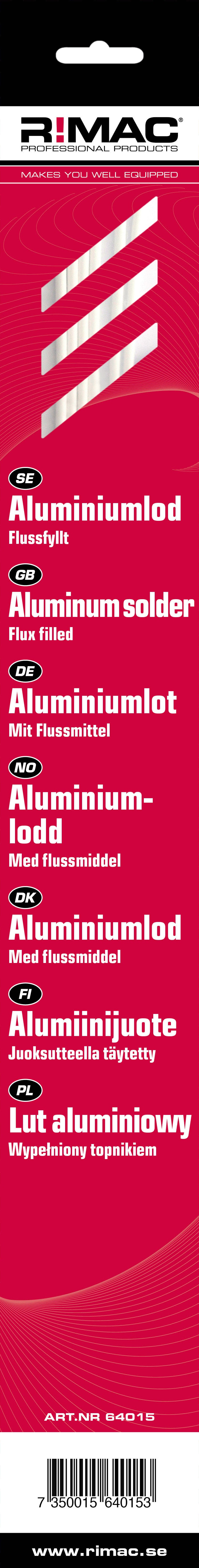 RIMAC Aluminium loddetin flusfyldt 2,0 mm (7 stk.)