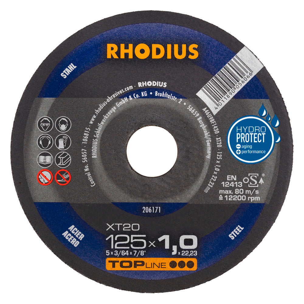 RHODIUS XT20 Skæreskive 125x1,0 x 22,23 (50 stk.) 