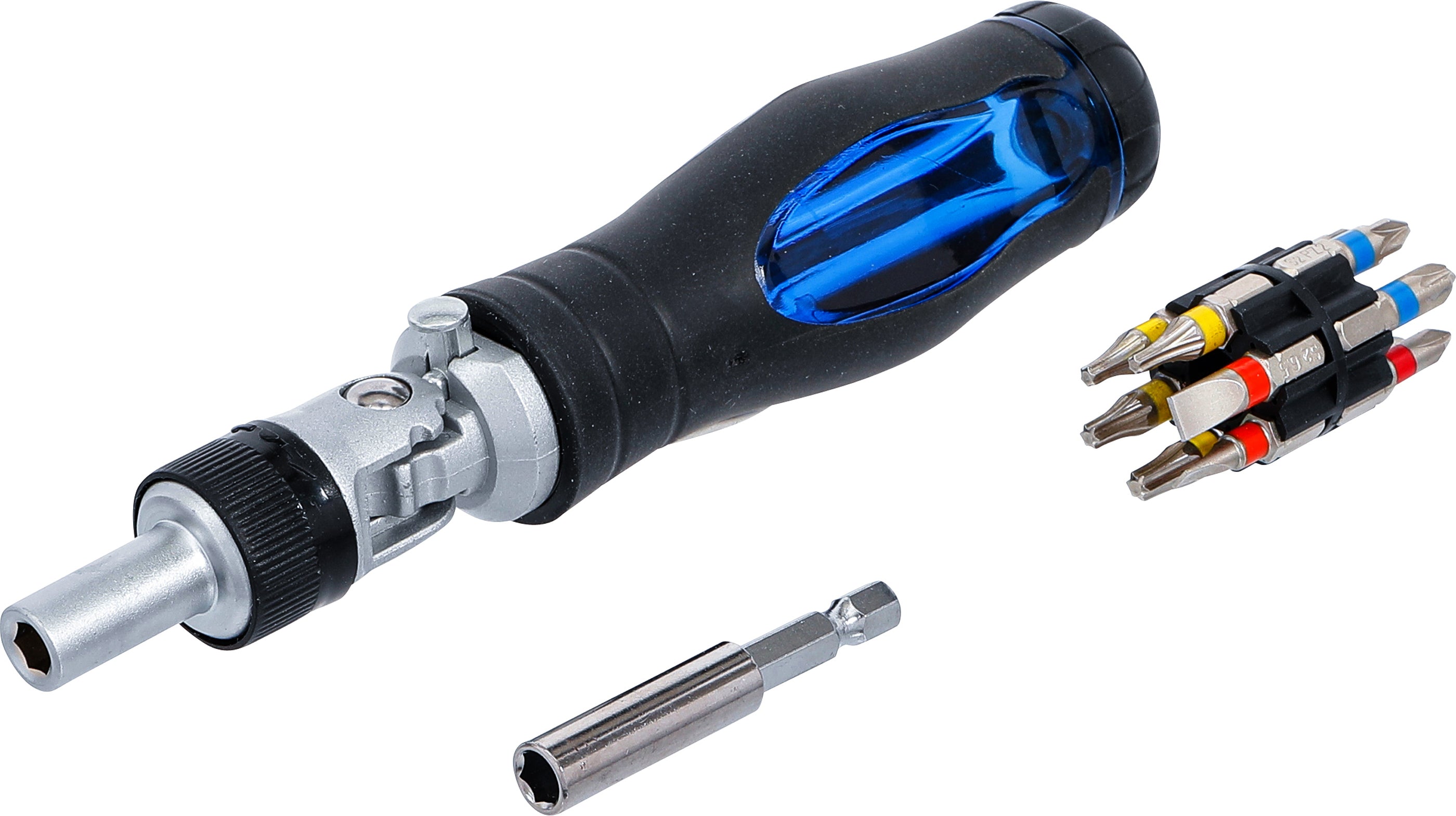 LED-skruetrækkerbitsæt | med skraldehåndtag, justerbart | 14 dele