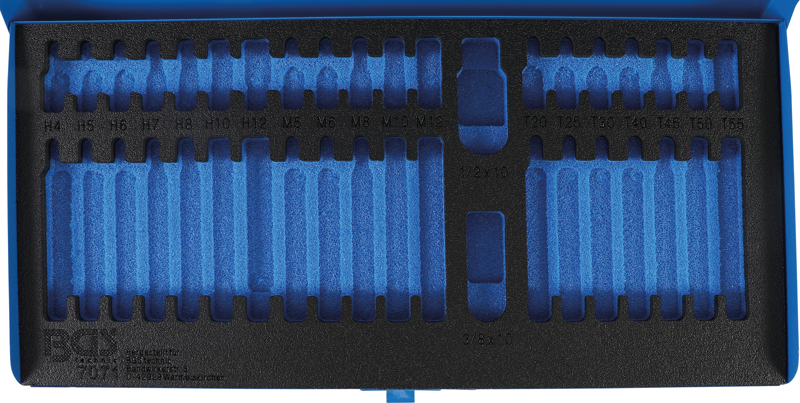 Tom metalkasse til BGS 7071