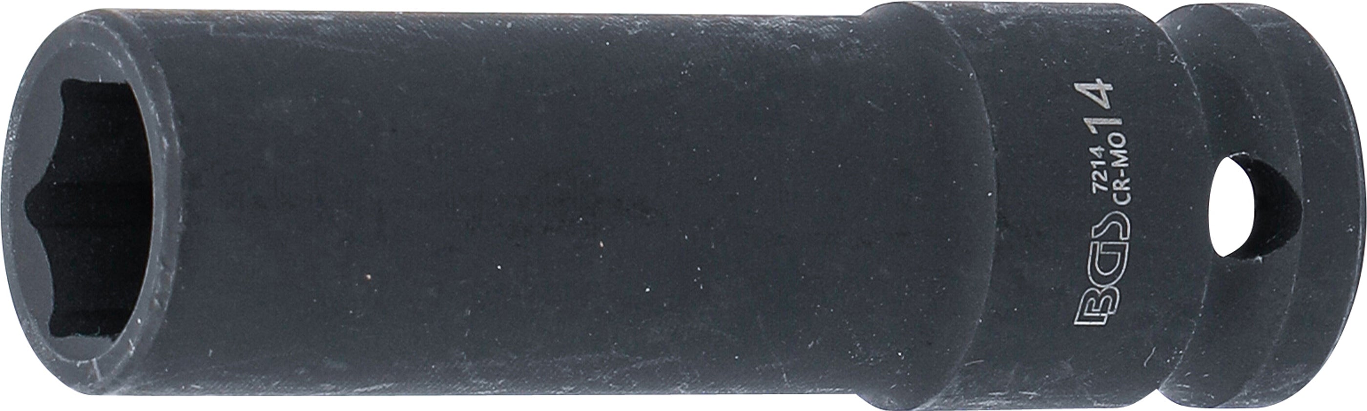 Krafthylsa Sexkant, djup | 12,5 mm (1/2") | 14 mm