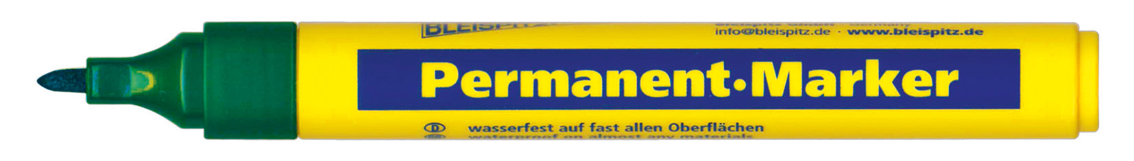 BLEISPITZ Permanet-Marker Rund spids Grøn 10 stk.