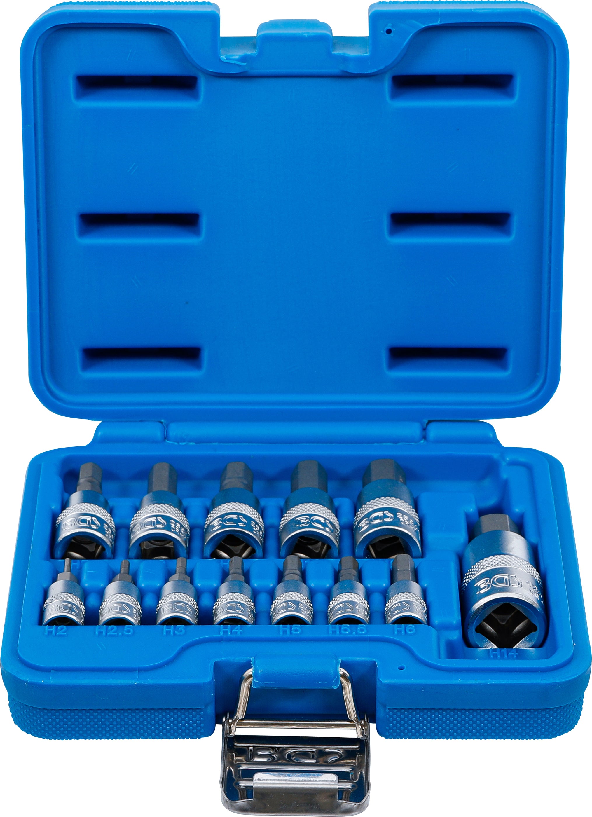 Bit-indsatssæt | 6,3 mm (1/4") / 10 mm (3/8") / 12,5 mm (1/2") | Indvendig sekskant 2 - 14 mm | 13 dele