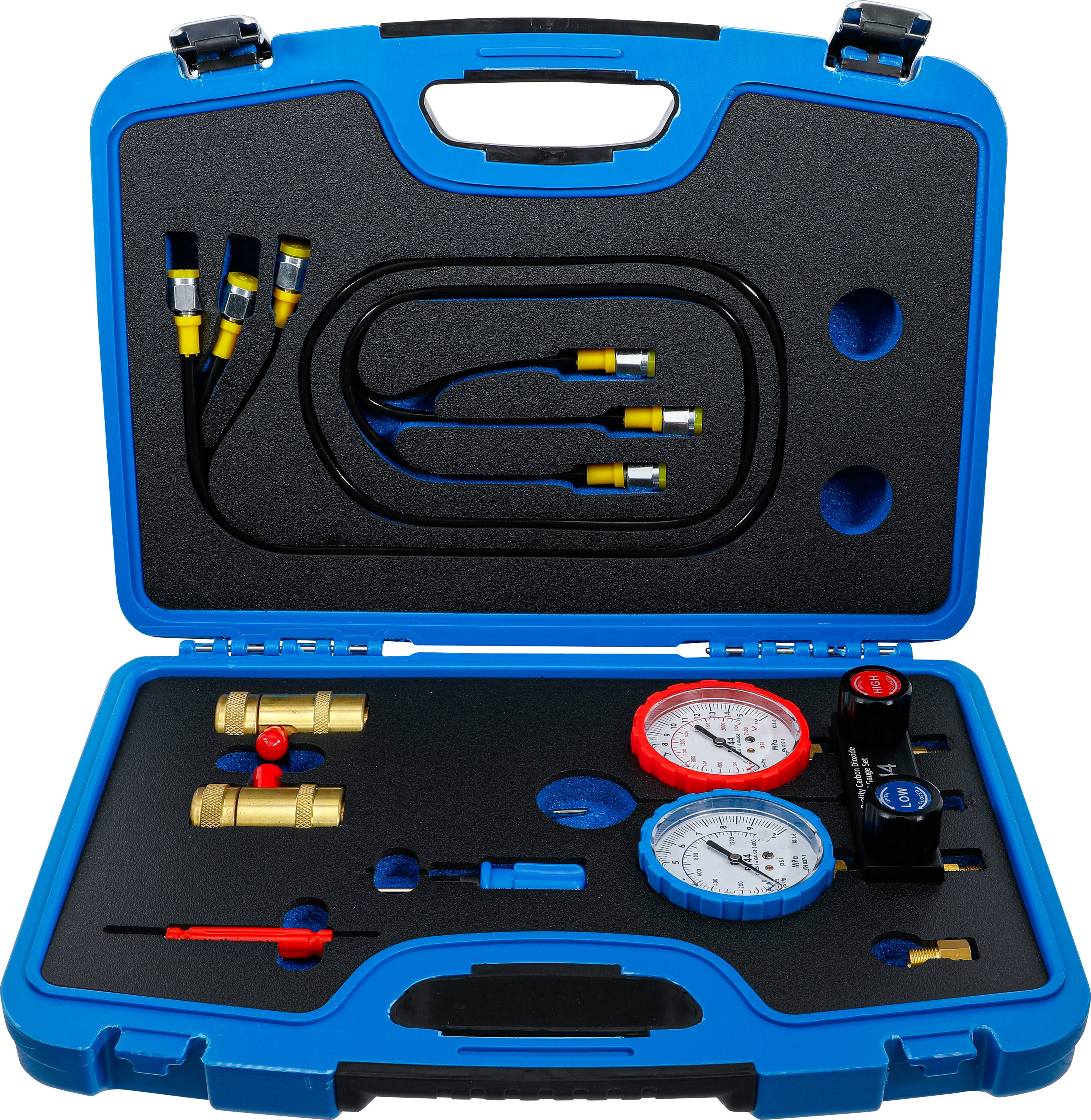 Tryckklocka-armatur för test av luftkonditionering | för köldmedium R744