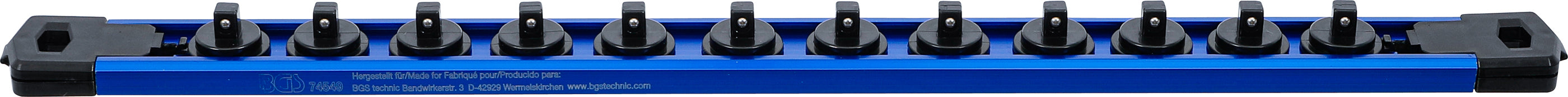 Holderskinne til 12 toppe | Magnetisk | til 6,3 mm (1/4")