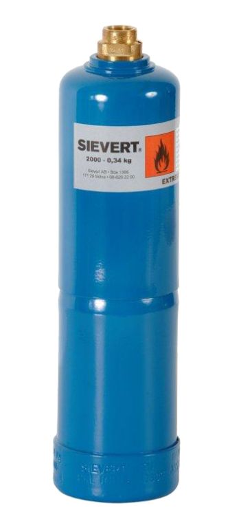 SIEVERT Gasflaske fyldt med 0,34 kg propan