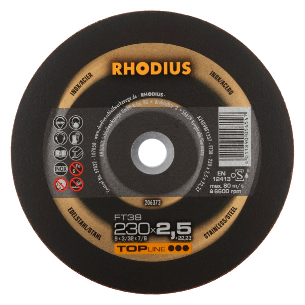 RHODIUS FT38 Skæreskive 230x2,5 (25 stk./pakke) 