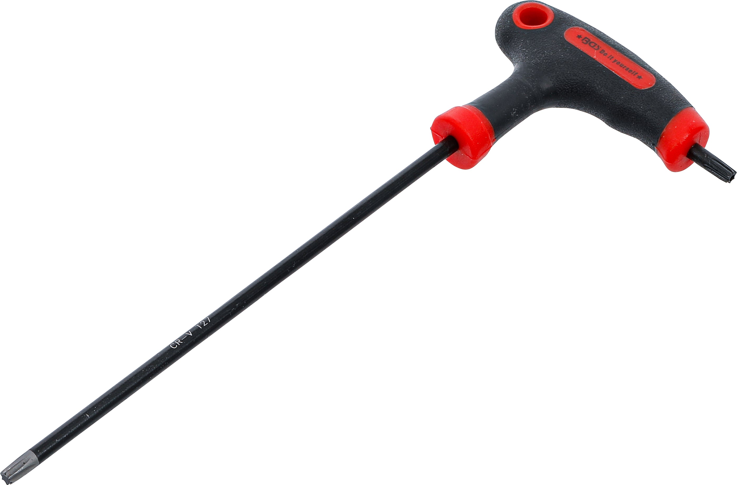 Skruvmejsel med T-handtag och klinga på sidan | T-Profil (för Torx) med/utan borrning T27