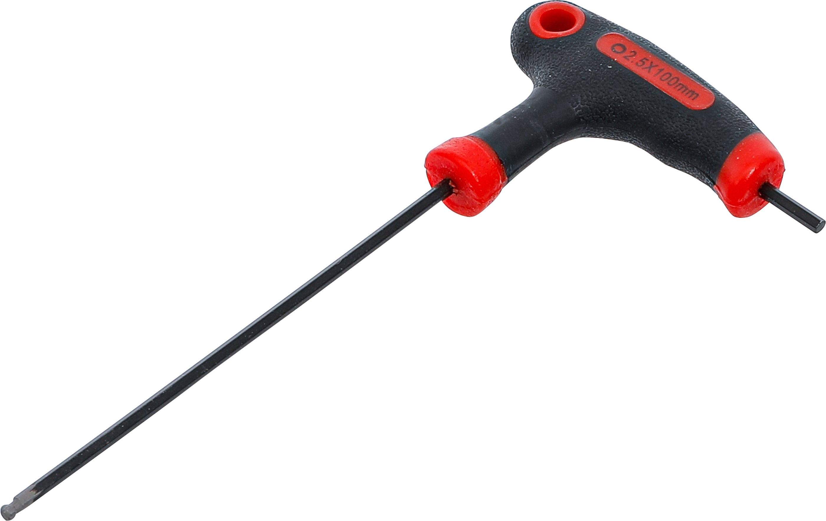 Skruvmejsel med T-handtag och klinga på sidan | Inre sexkant / Inre sexkant med kulhuvud 2,5 mm