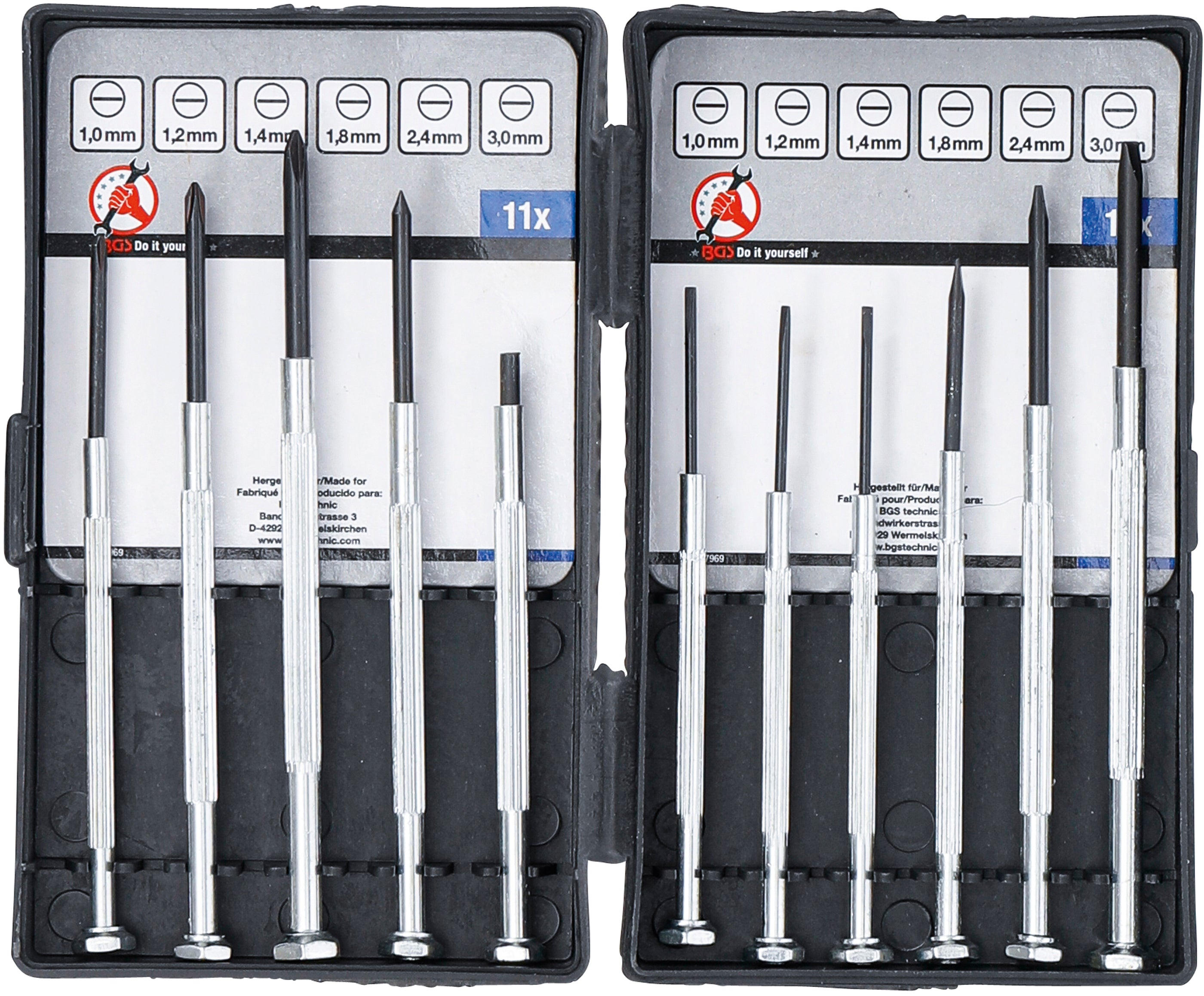 Finmekaniker-skruvmejselsats | 11 delar