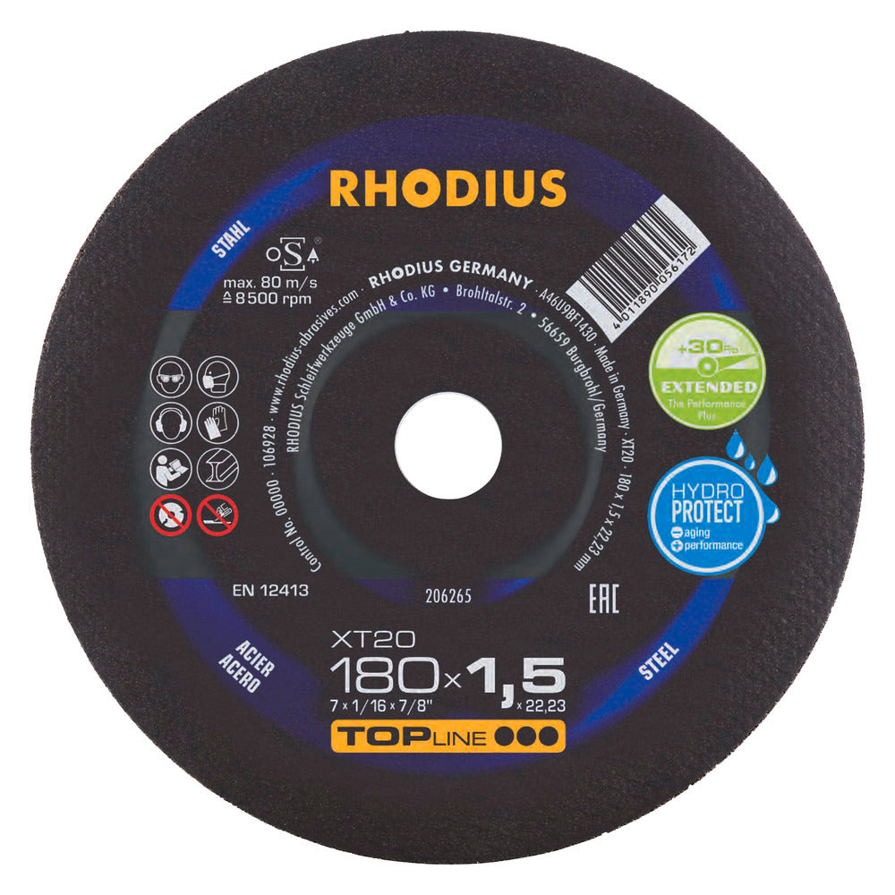 RHODIUS XT20 Skæreskive 180x1,5 x 22,23 (50 stk.) 