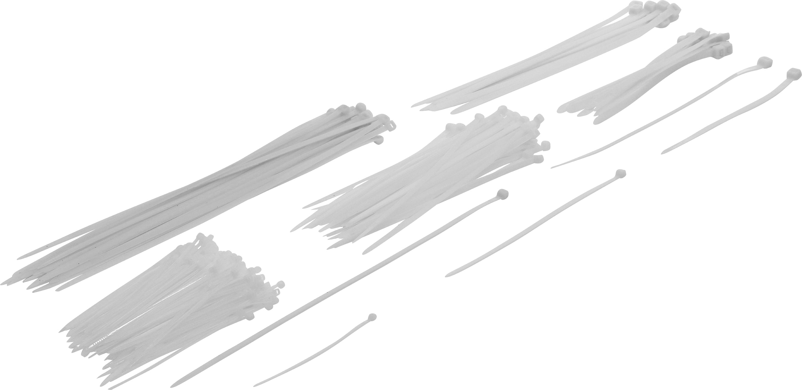 Kabelbindersortiment | hvid | 100 - 300 mm | 250 stk.
