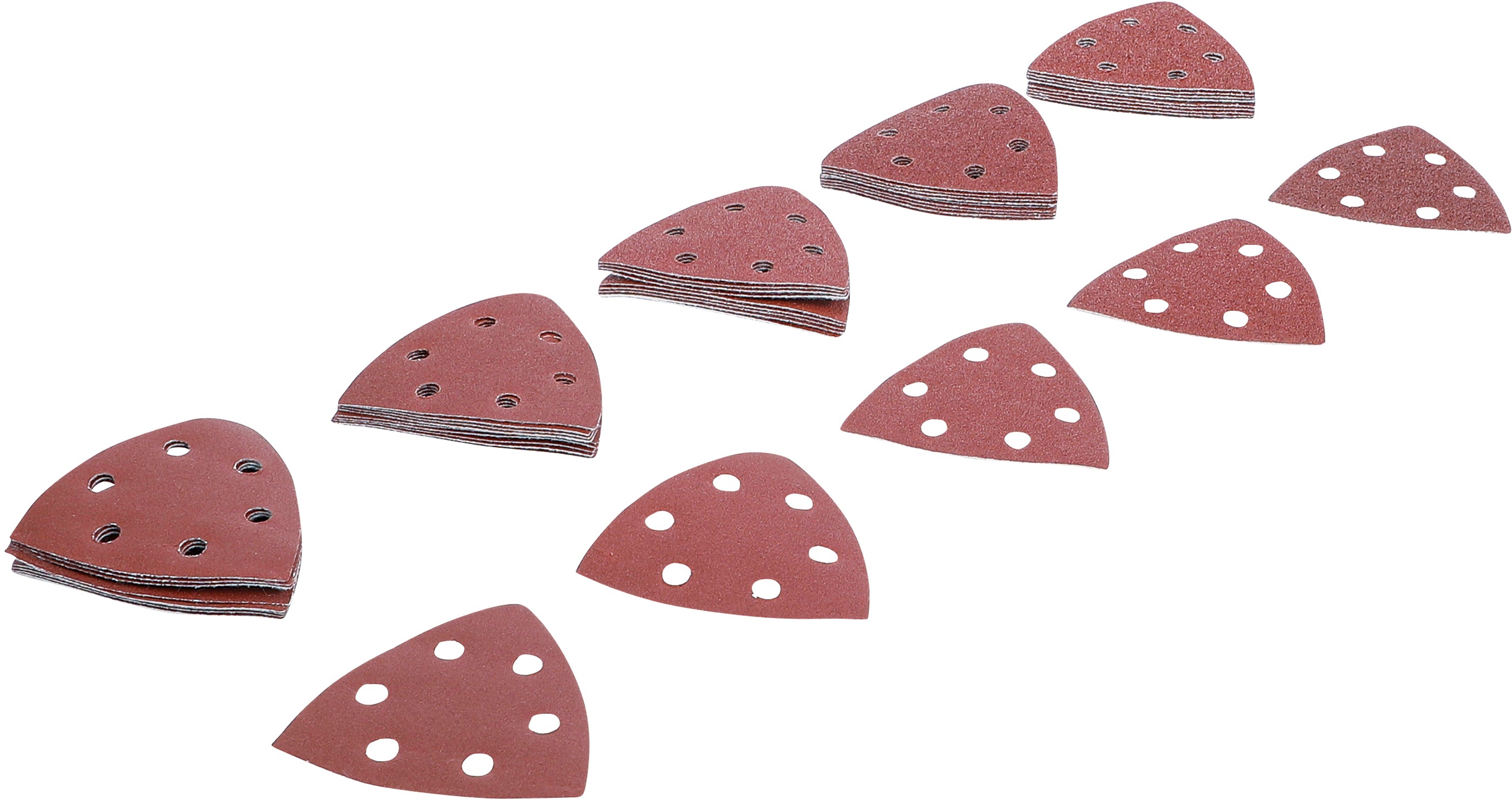 Slibebladsæt til trekantsliber | 95 x 95 mm | K 40 - 180 | 50 dele