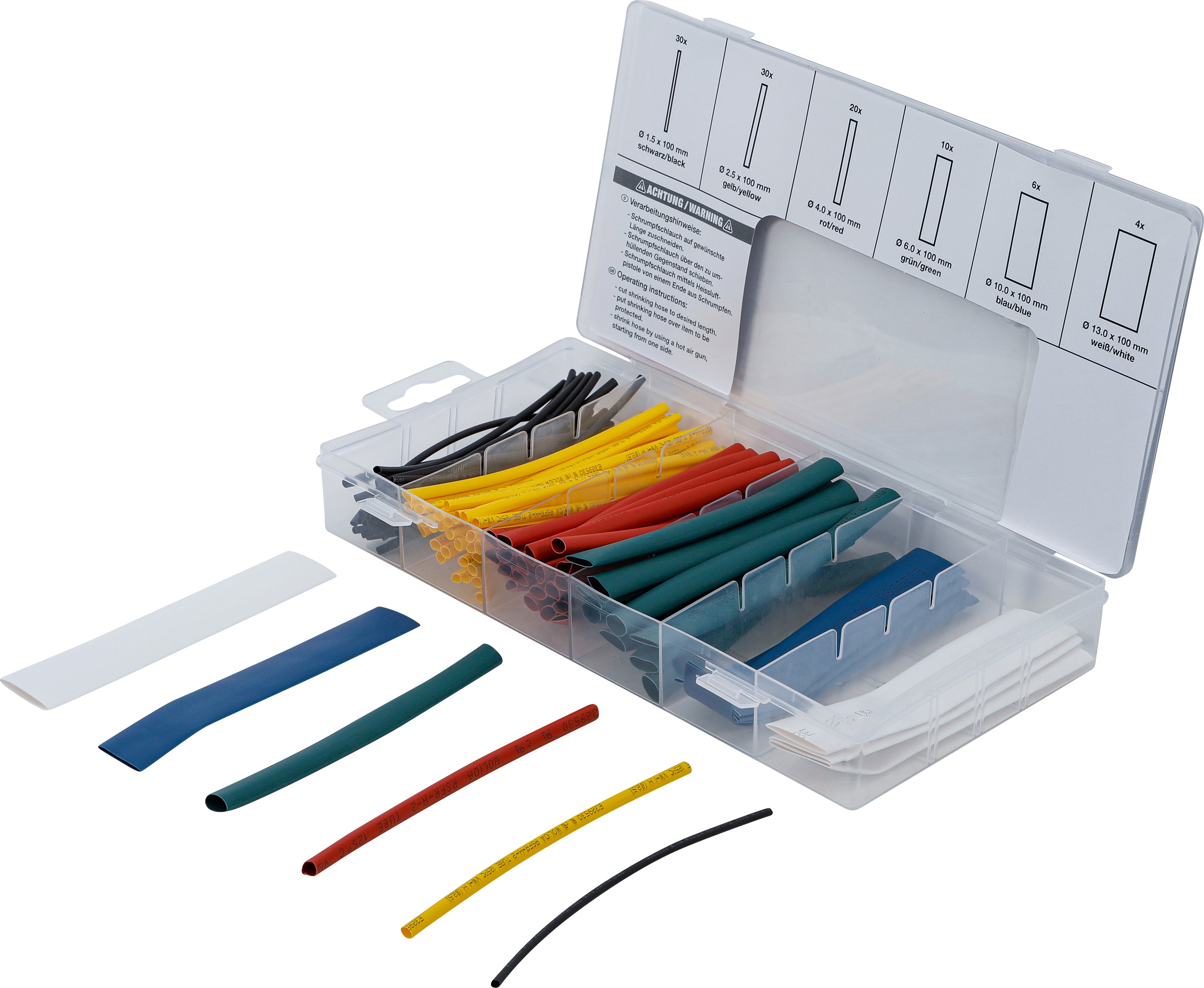 Krympeslanger i sortiment | farvet | 100 stk.