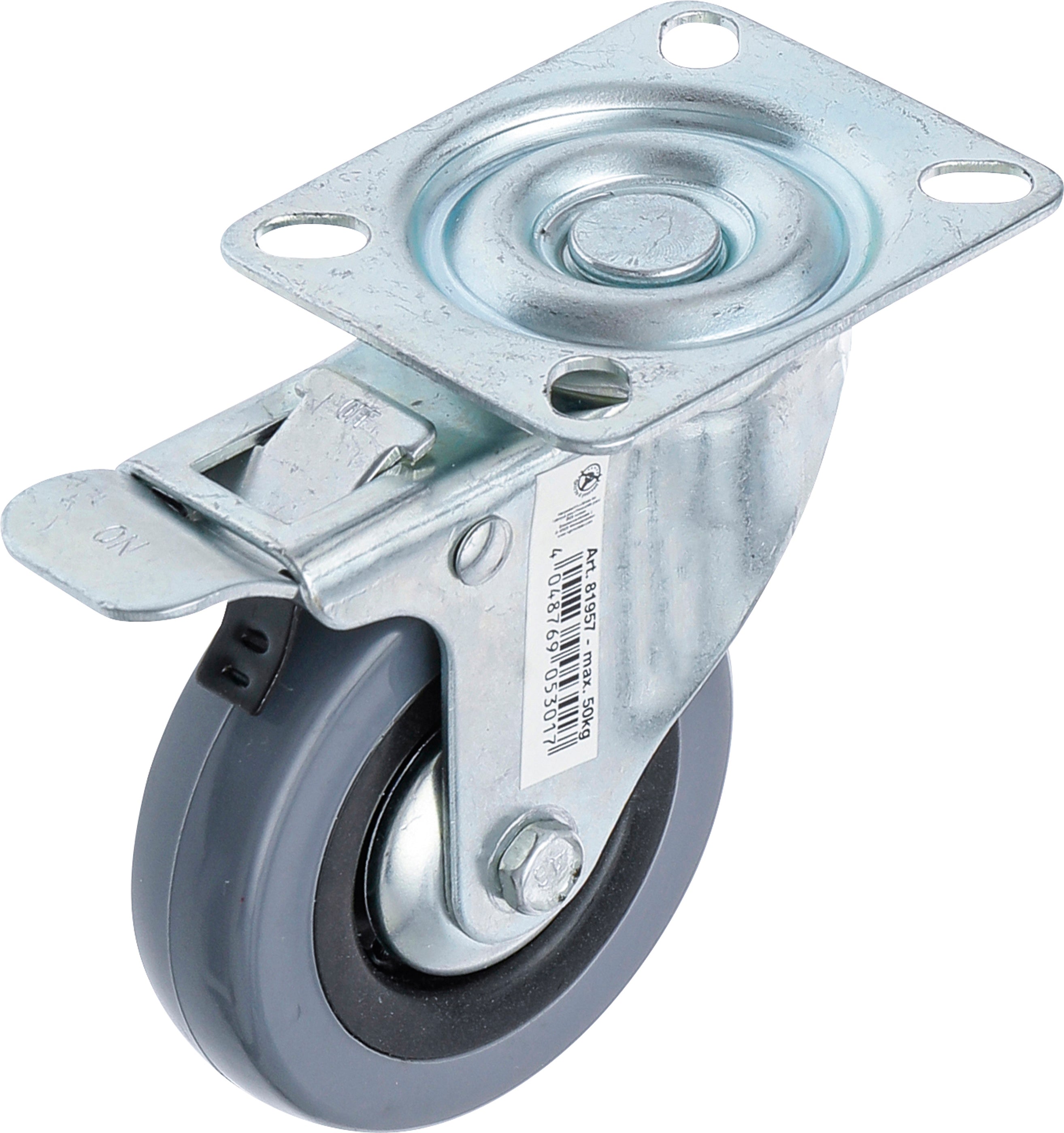 Styrerulle med bremse | med skruebase | Ø 75 mm