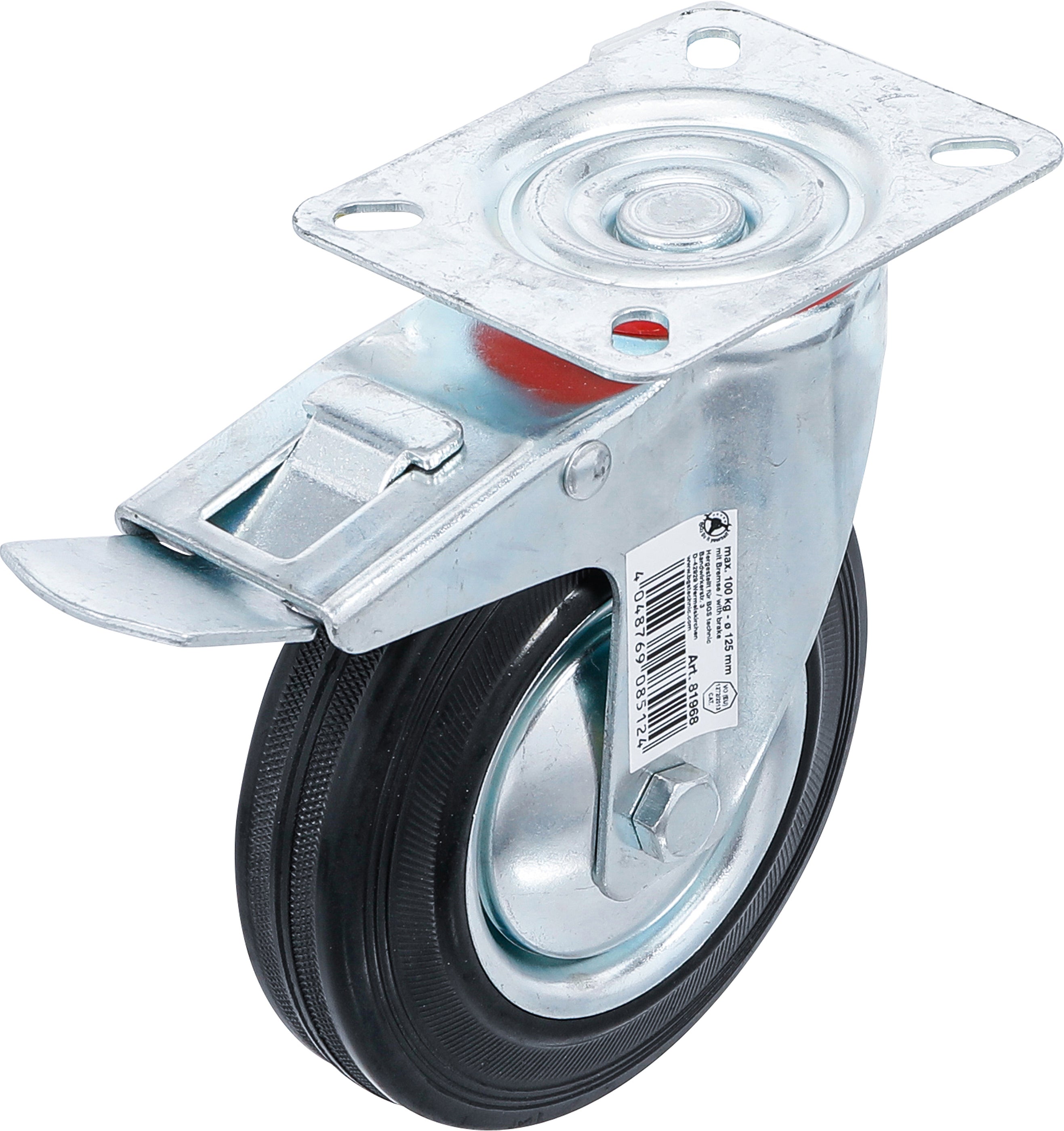 Styrerulle med bremse | med skruebase | Ø 125 mm