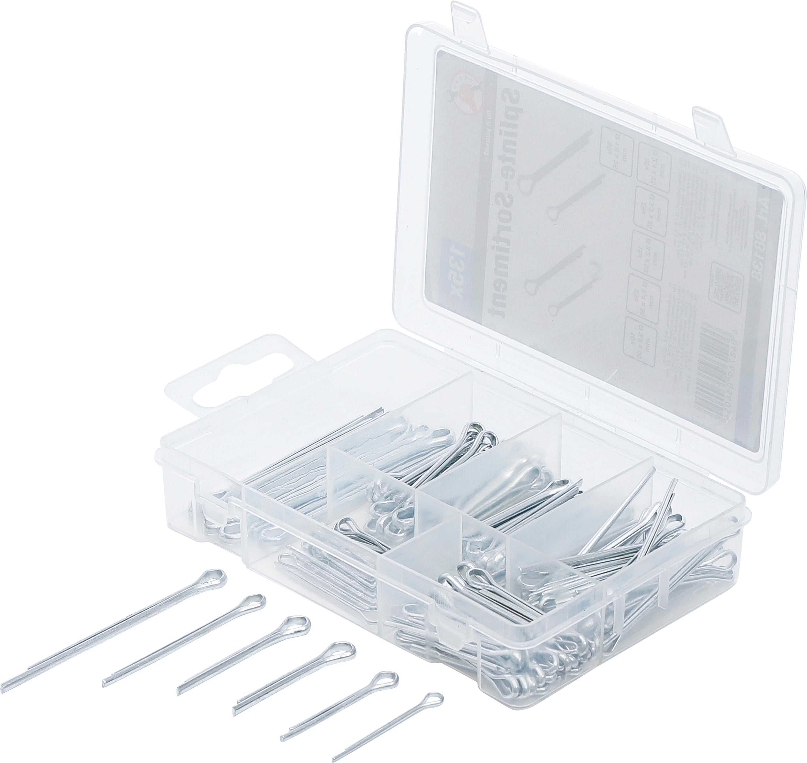 Fjederstiftsortiment | Ø 1,6 - 3,2 mm | 135 stk.