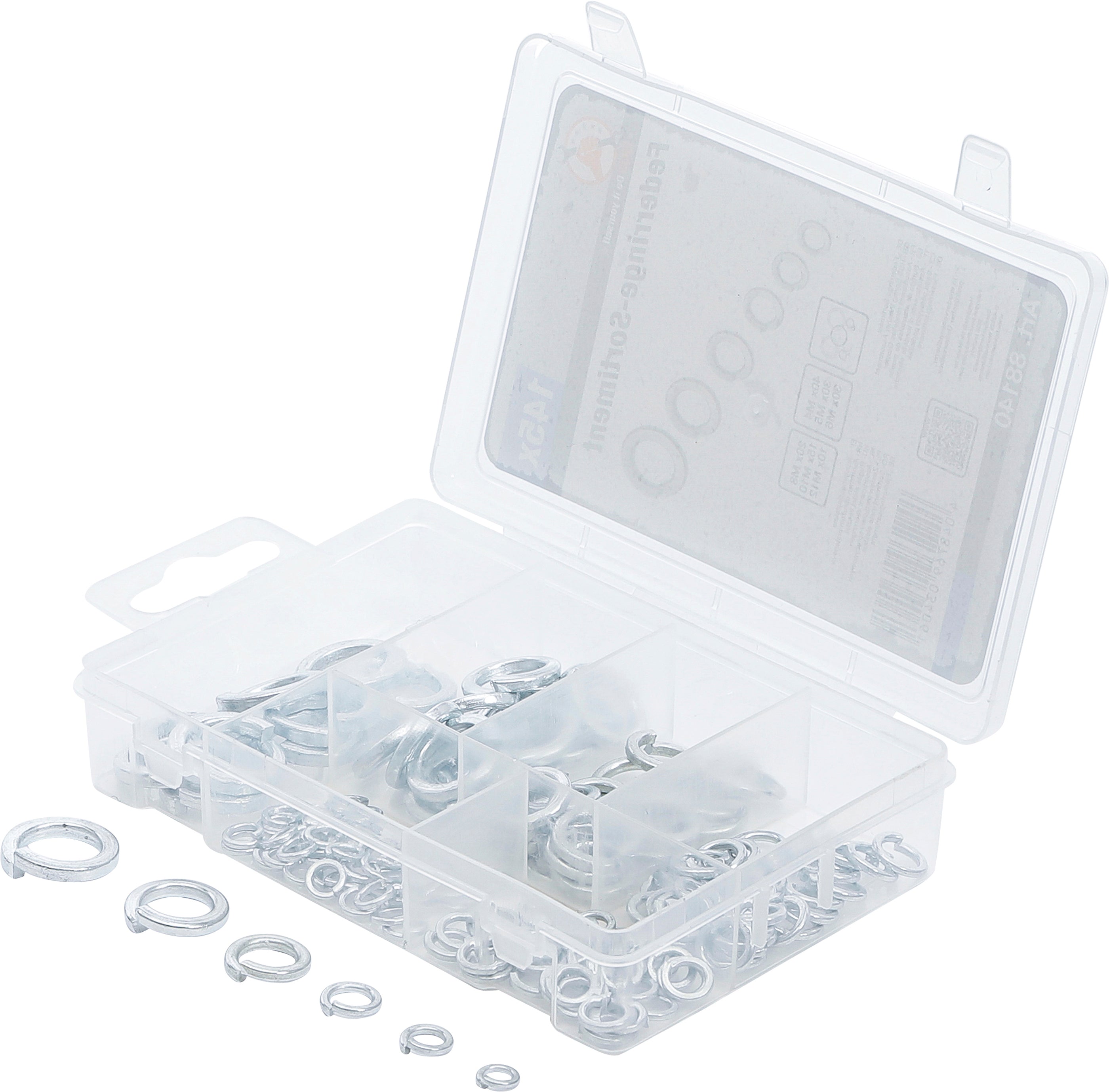 Fjederskiver sortiment | M4 - M12 | 145 stk.