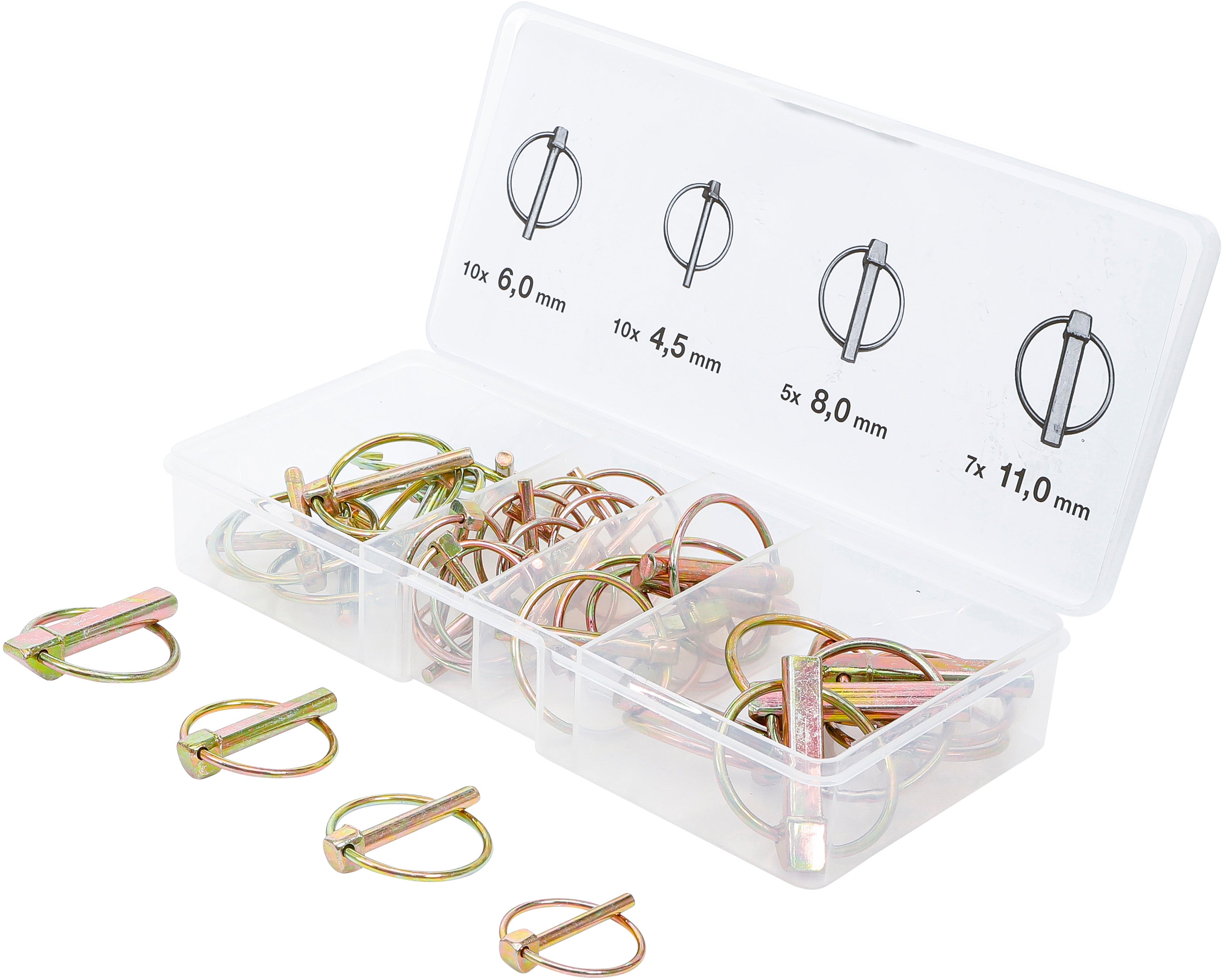 Låsestiftsortiment | Stift Ø 4,5 - 11 mm | 32 stk.