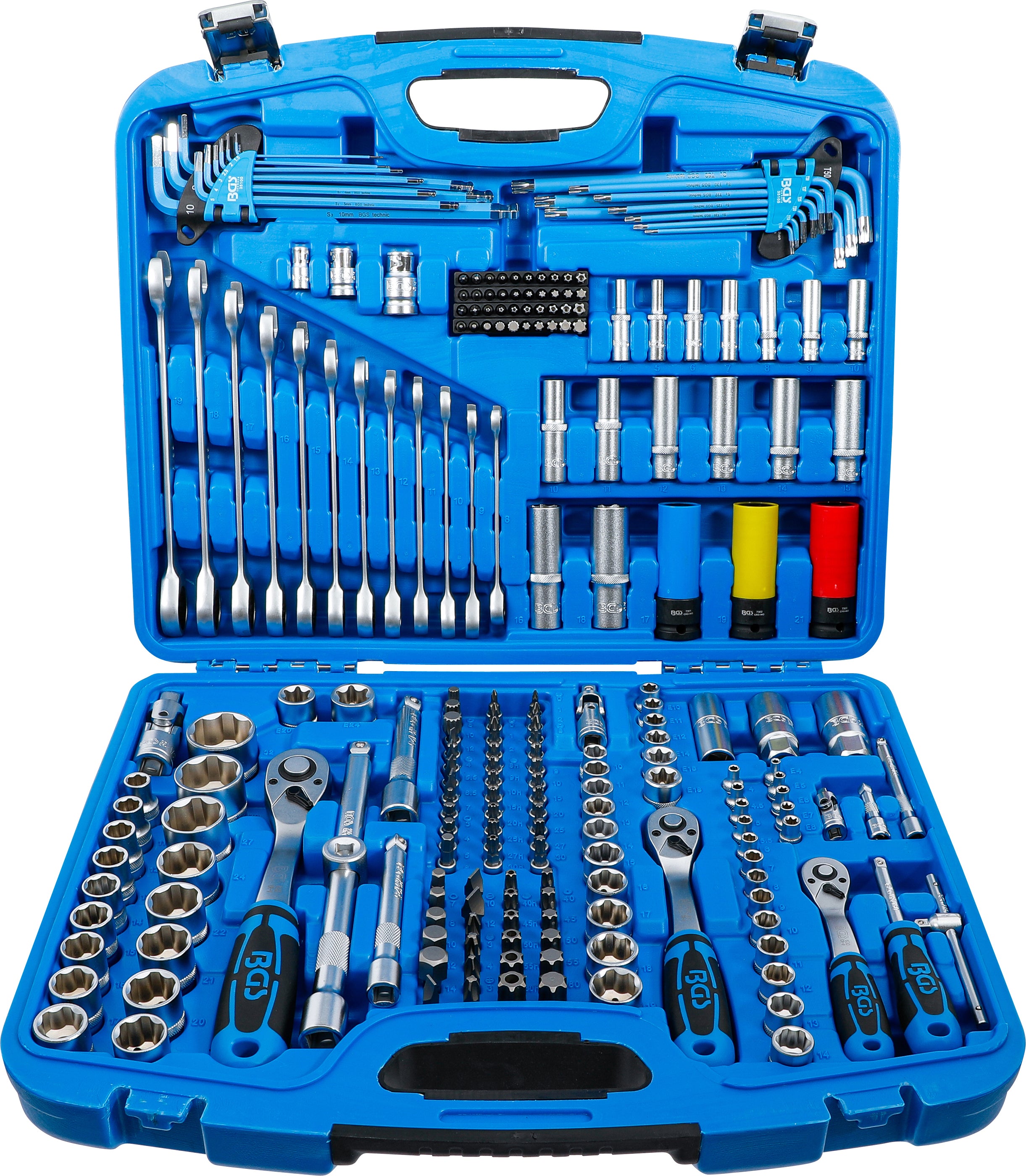 Topnøglesæt bølgeprofil | 6,3 mm (1/4") / 10 mm (3/8") / 12,5 mm (1/2") | 218 dele