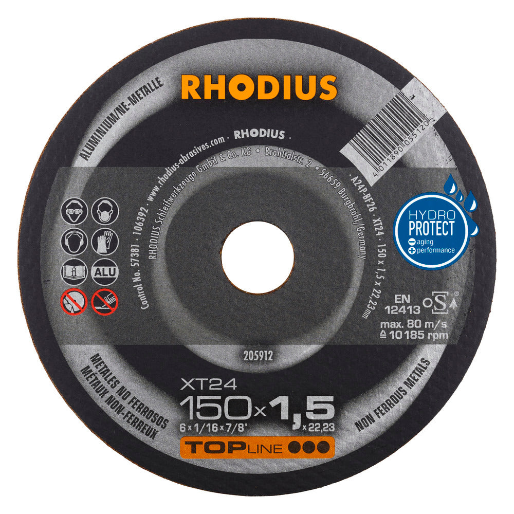RHODIUS XT24 hætte 150x1,5 alu (25/pak) 
