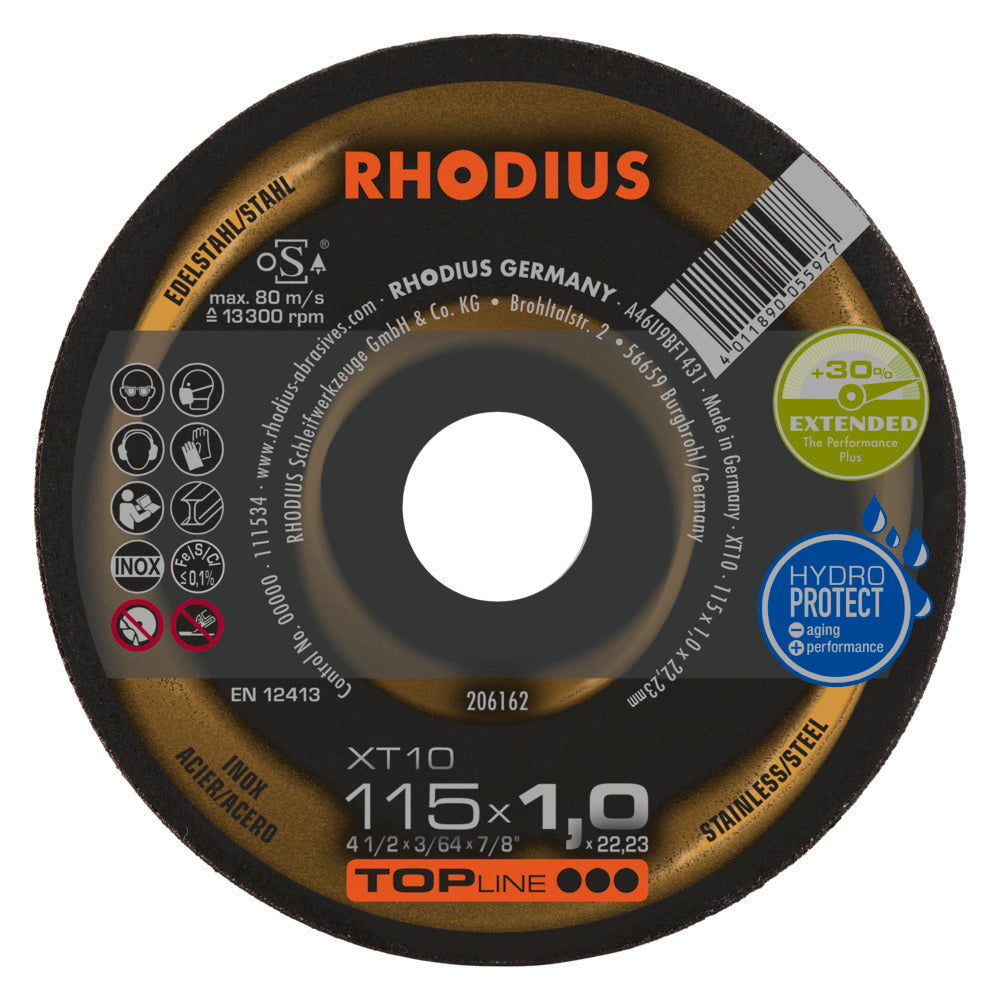 RHODIUS XT10 Skæreskive 115x1,0x22,23 (50 stk. pakke) 